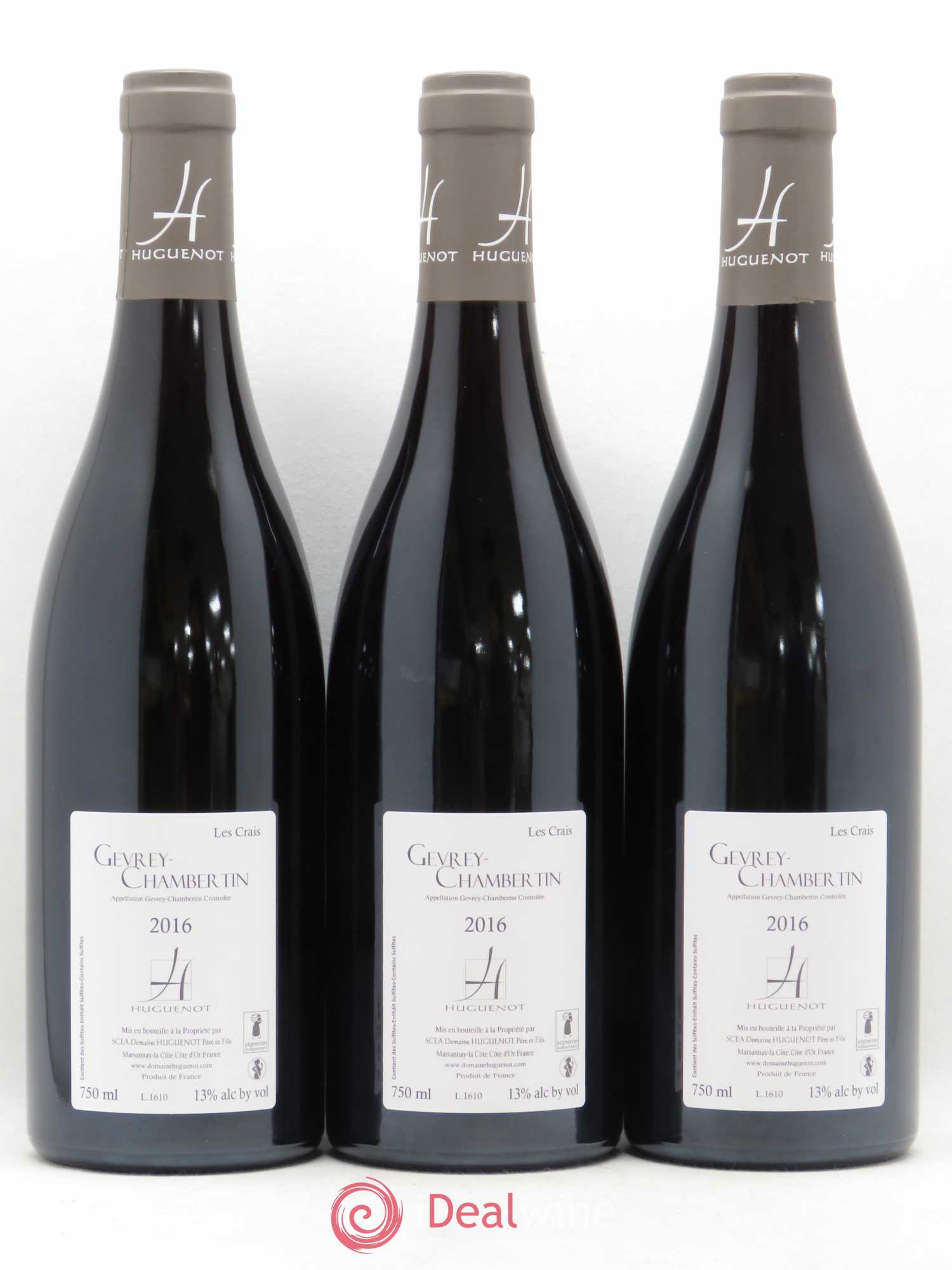 Gevrey-Chambertin Les Crais Huguenot 2016 - Posten von 3 Flaschen - 1