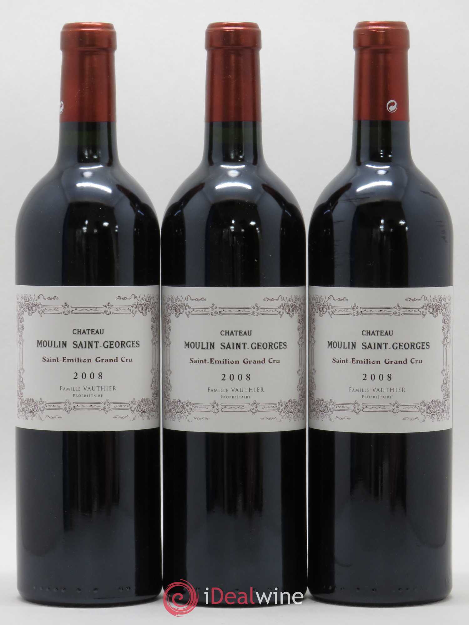 Château Moulin Saint Georges 2008 - Lot de 3 bouteilles - 0