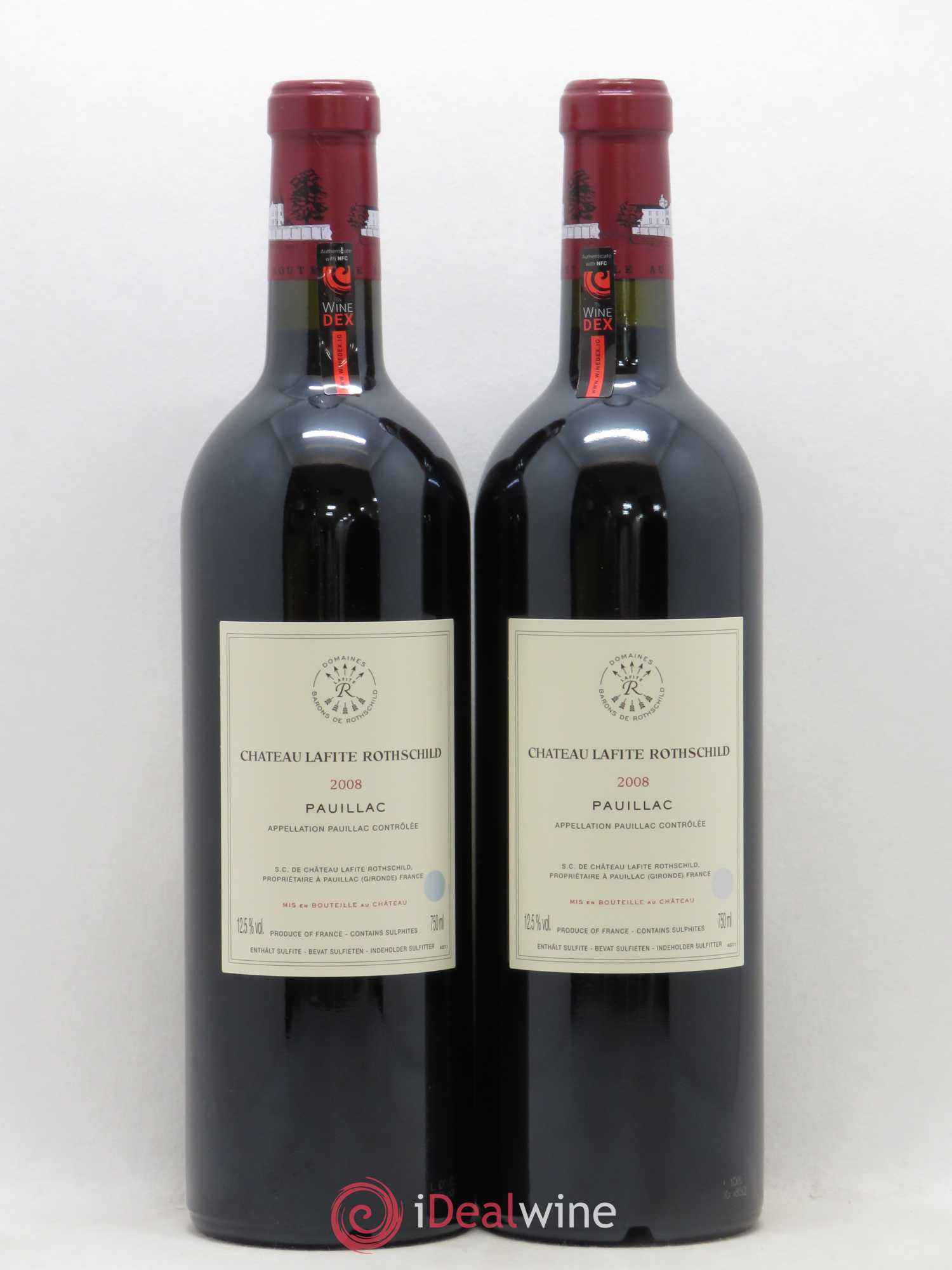 Château Lafite Rothschild 1er Grand Cru Classé 2008 - Lot de 2 bouteilles - 1
