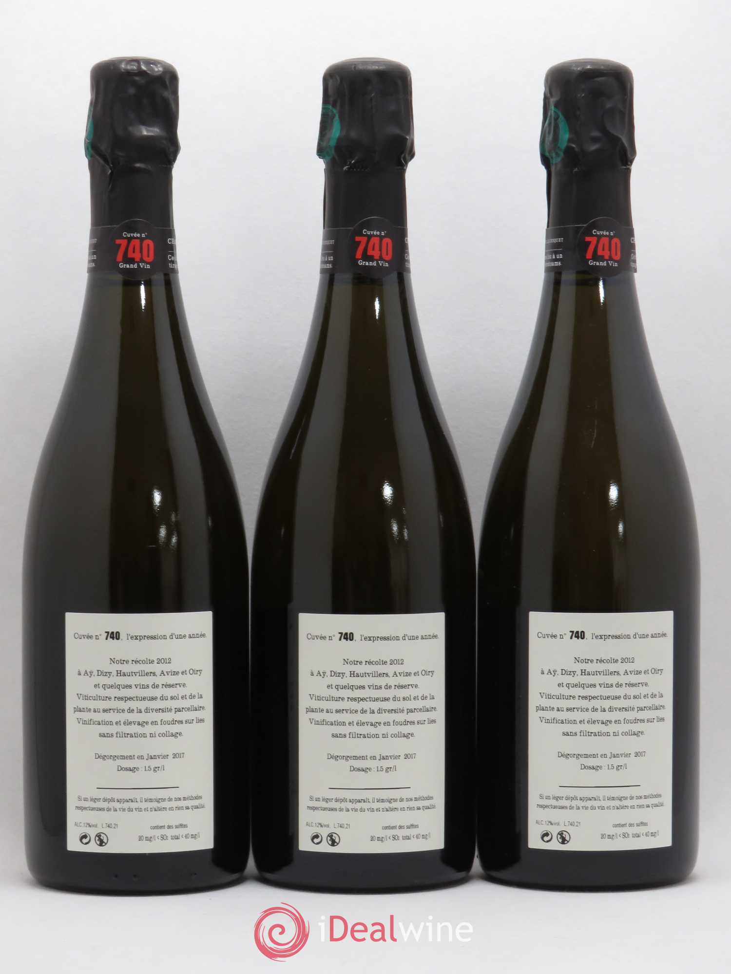 Cuvée 740 Extra-Brut Jacquesson Extra brut - Lot de 3 bouteilles - 1
