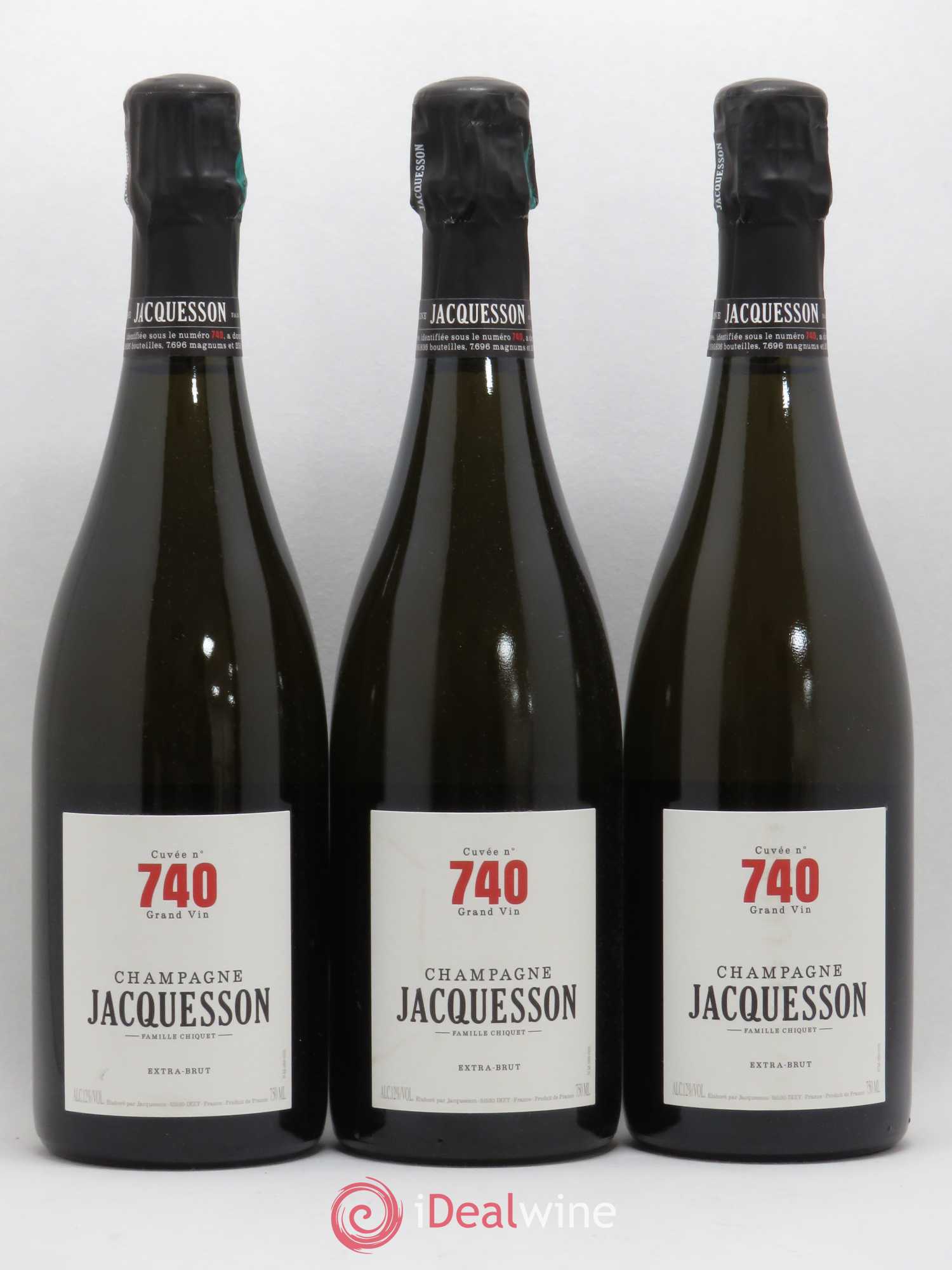 Cuvée 740 Extra-Brut Jacquesson Extra brut - Lot de 3 bouteilles - 0
