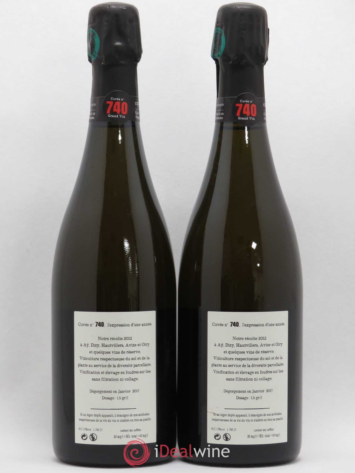 Cuvée 740 Extra-Brut Jacquesson Extra brut - Lot de 2 bouteilles - 1