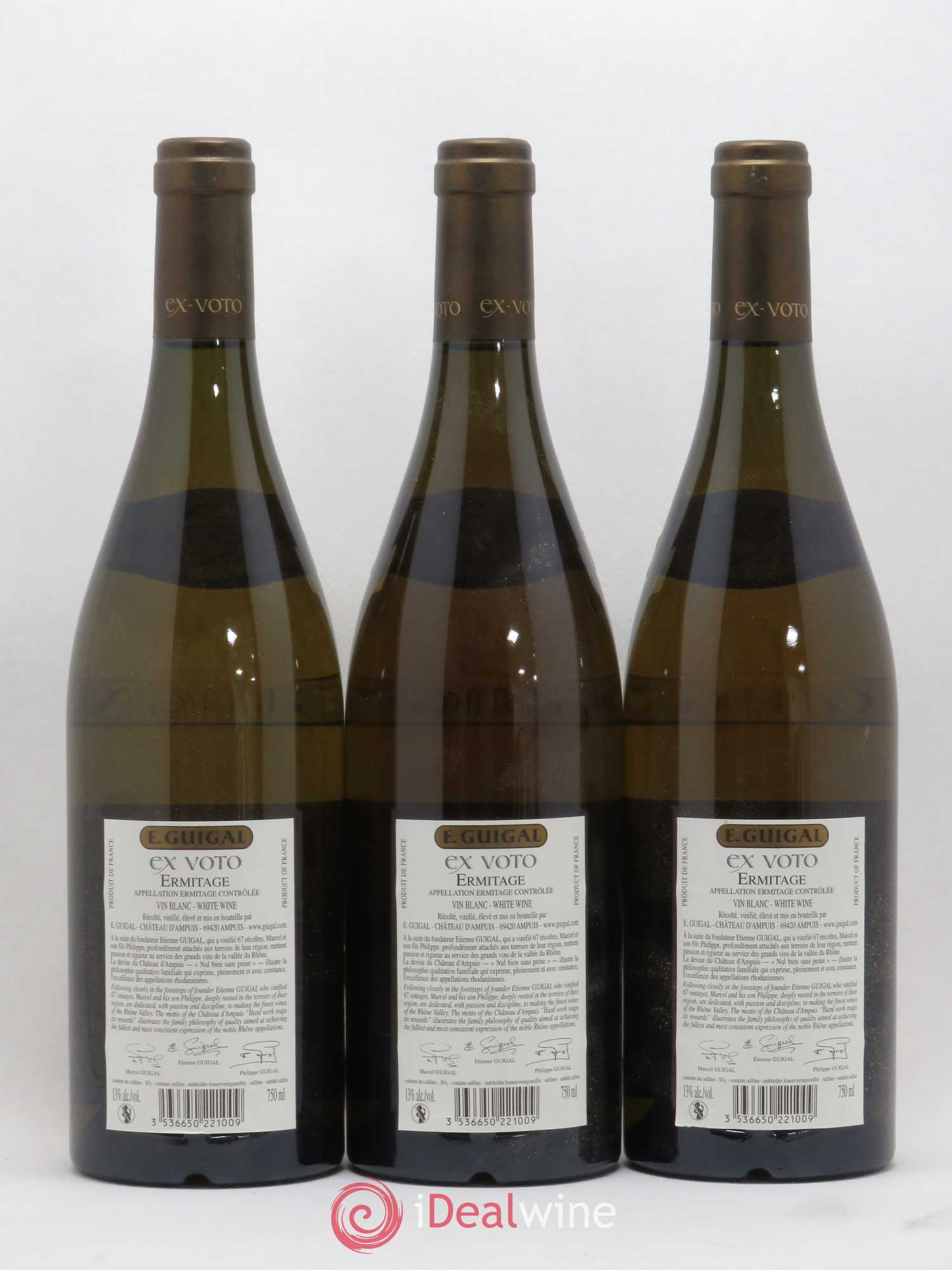 Ermitage Ex Voto Guigal 2009 - Lot de 3 bouteilles - 1