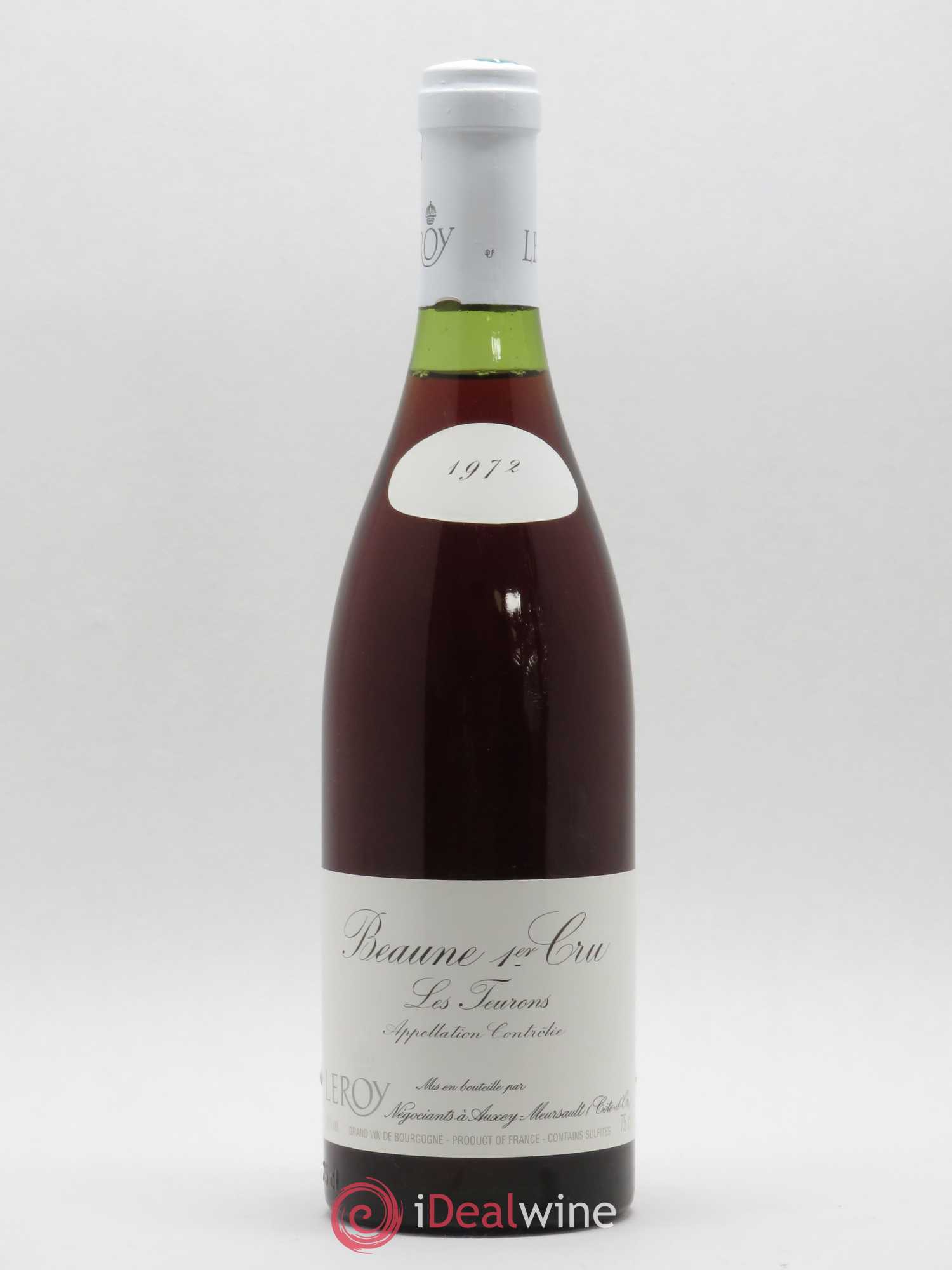 Beaune 1er Cru Les Teurons Leroy SA 1972 - Posten von 1 Flasche - 0