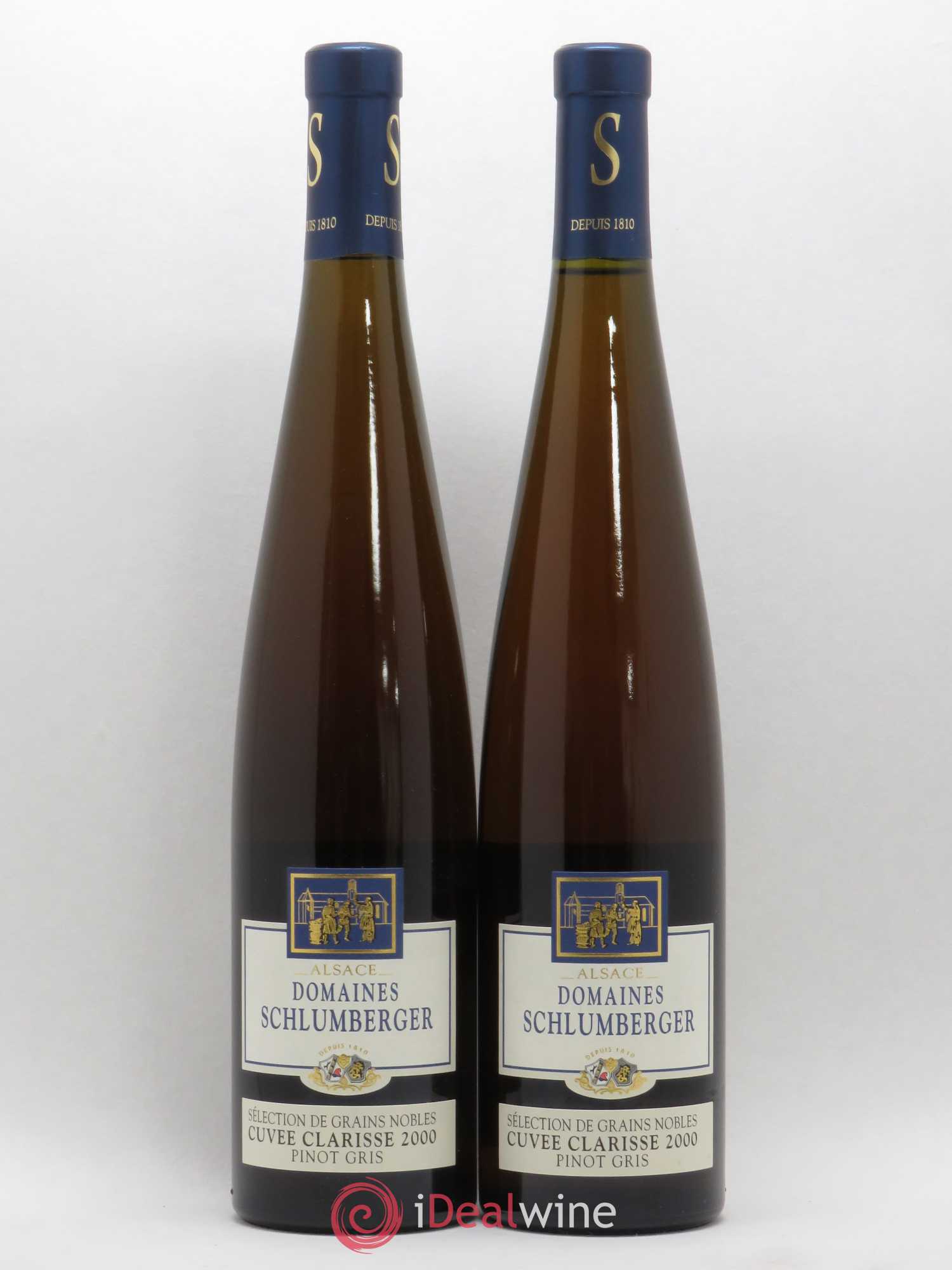 Pinot Gris (Tokay) Sélection de Grains Nobles Cuvée Clarisse Domaine Schlumberger 2000 - Posten von 2 Flaschen - 0