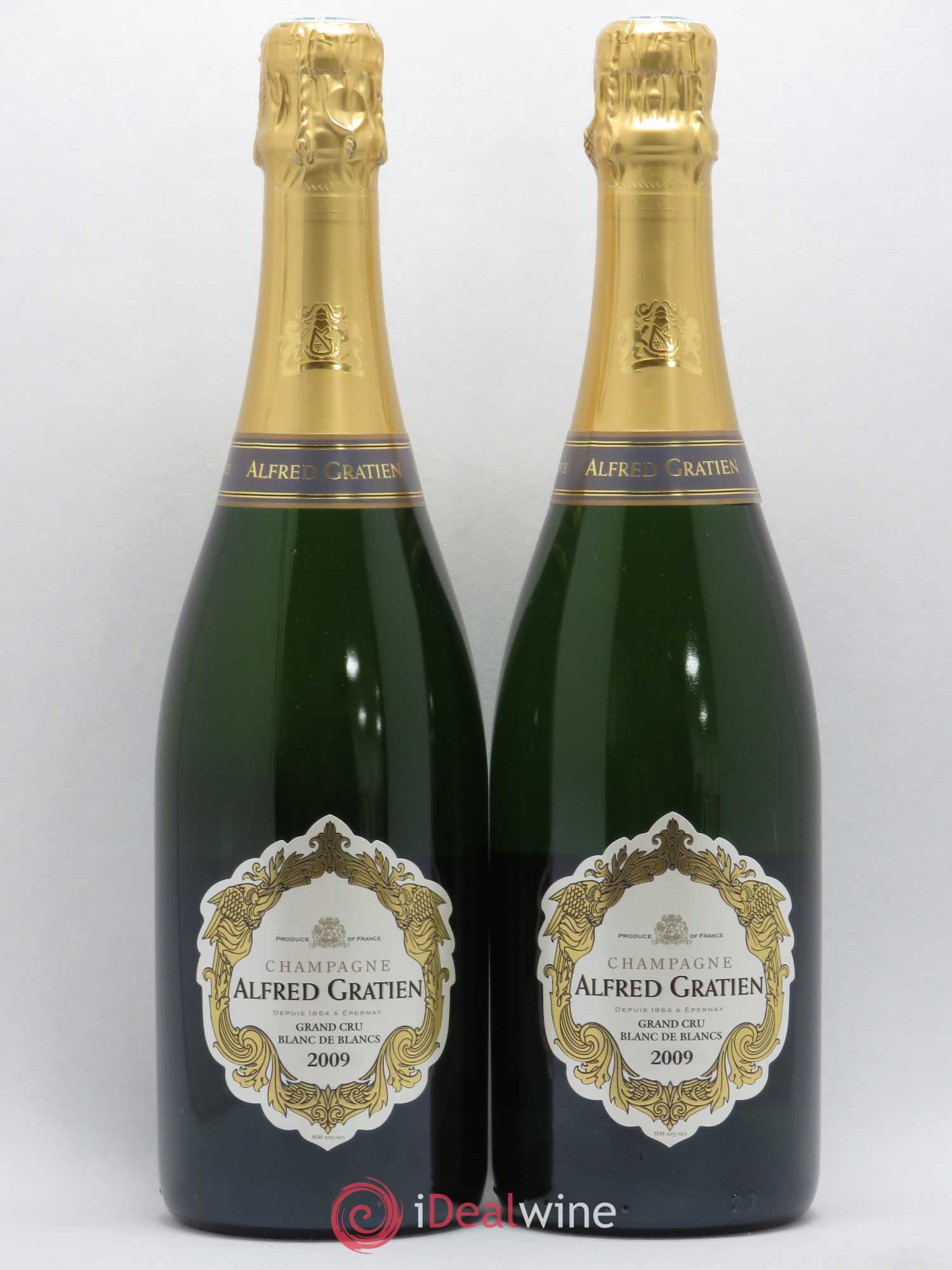 Champagne Blanc de Blancs Gratien 2009 - Posten von 2 Flaschen - 0