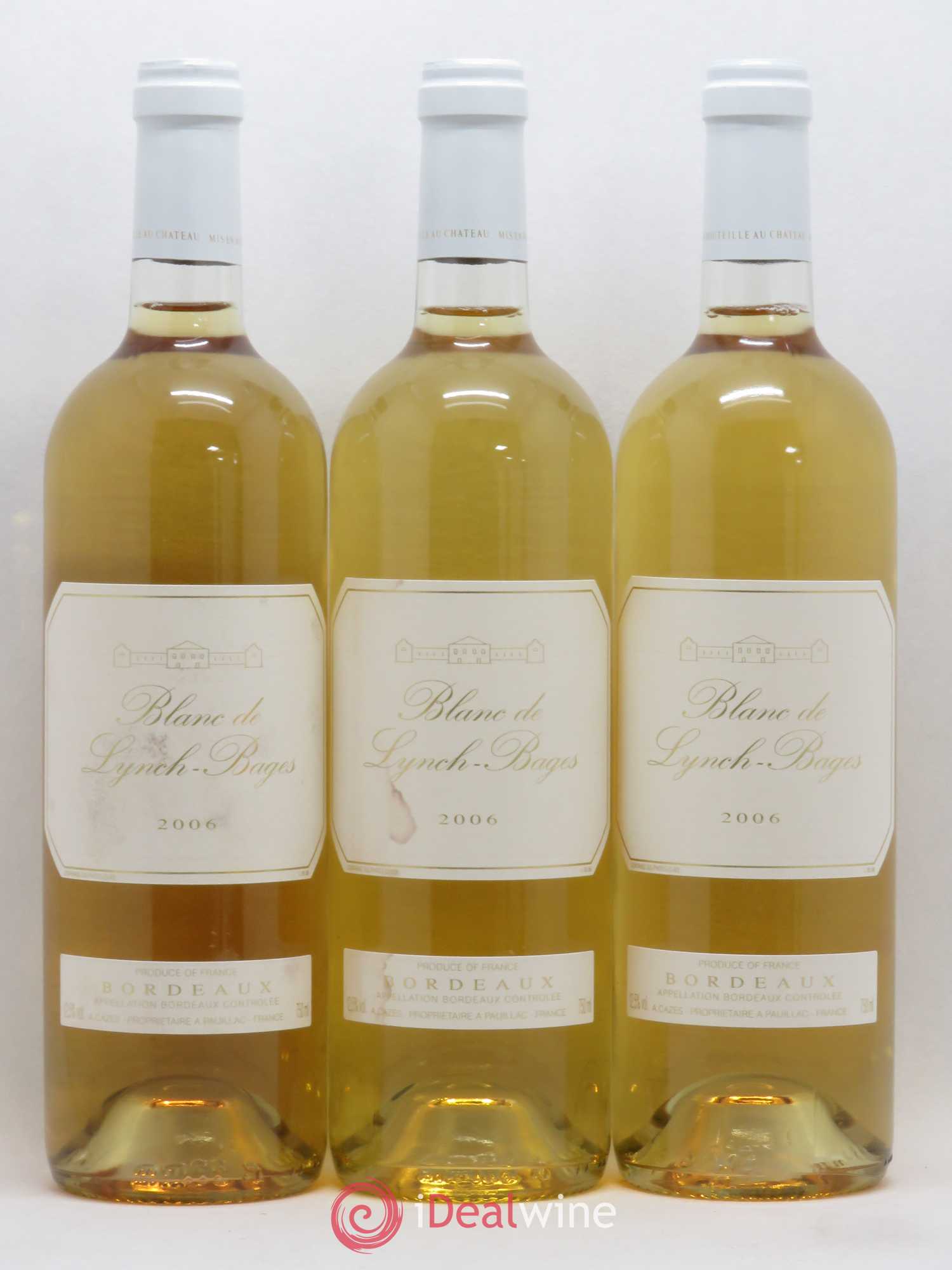 Blanc de Lynch Bages 2006 - Lot de 3 bouteilles - 0