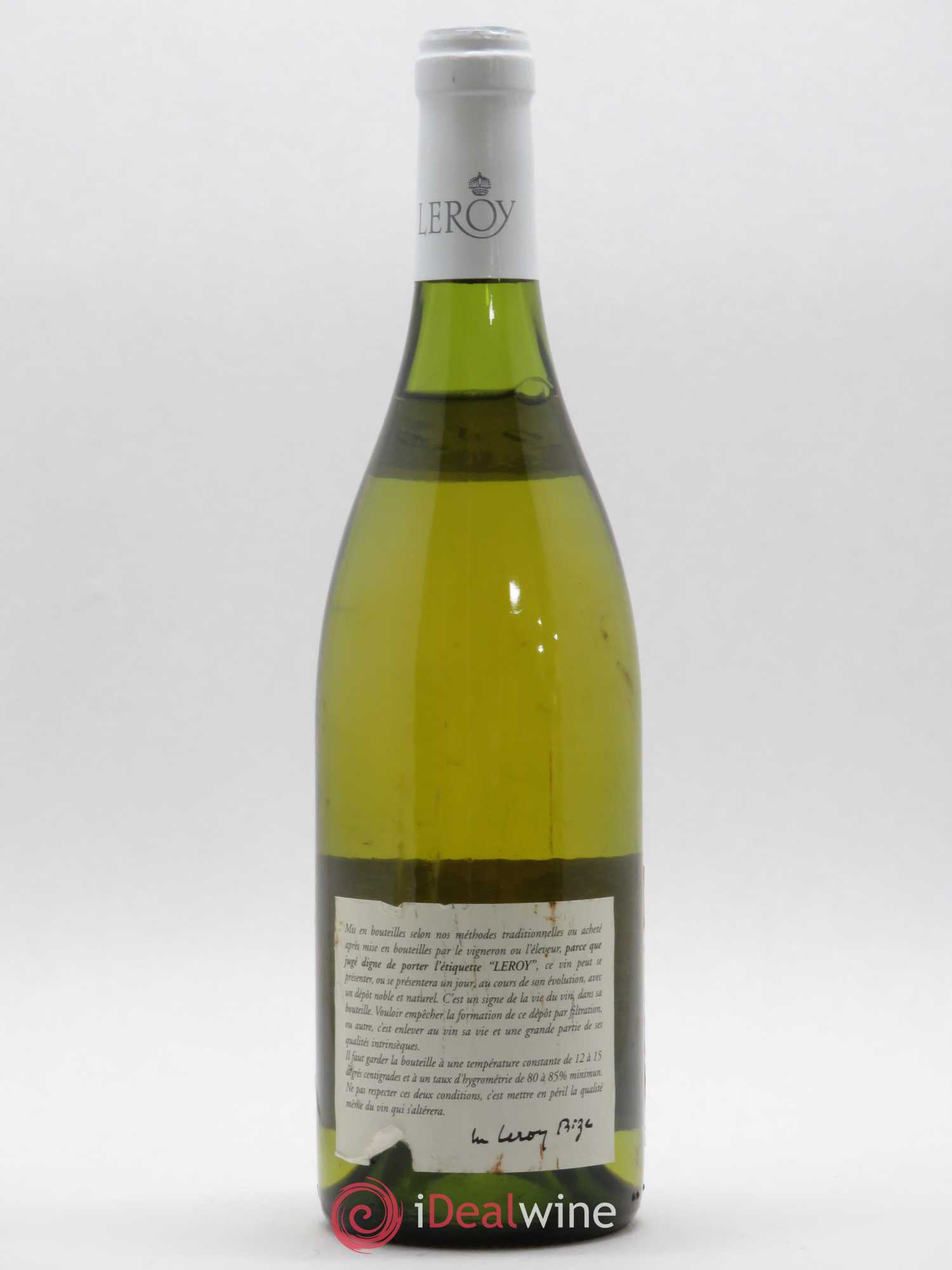 Chassagne-Montrachet 1er Cru Les Chenevottes Leroy SA 1989 - Posten von 1 Flasche - 1
