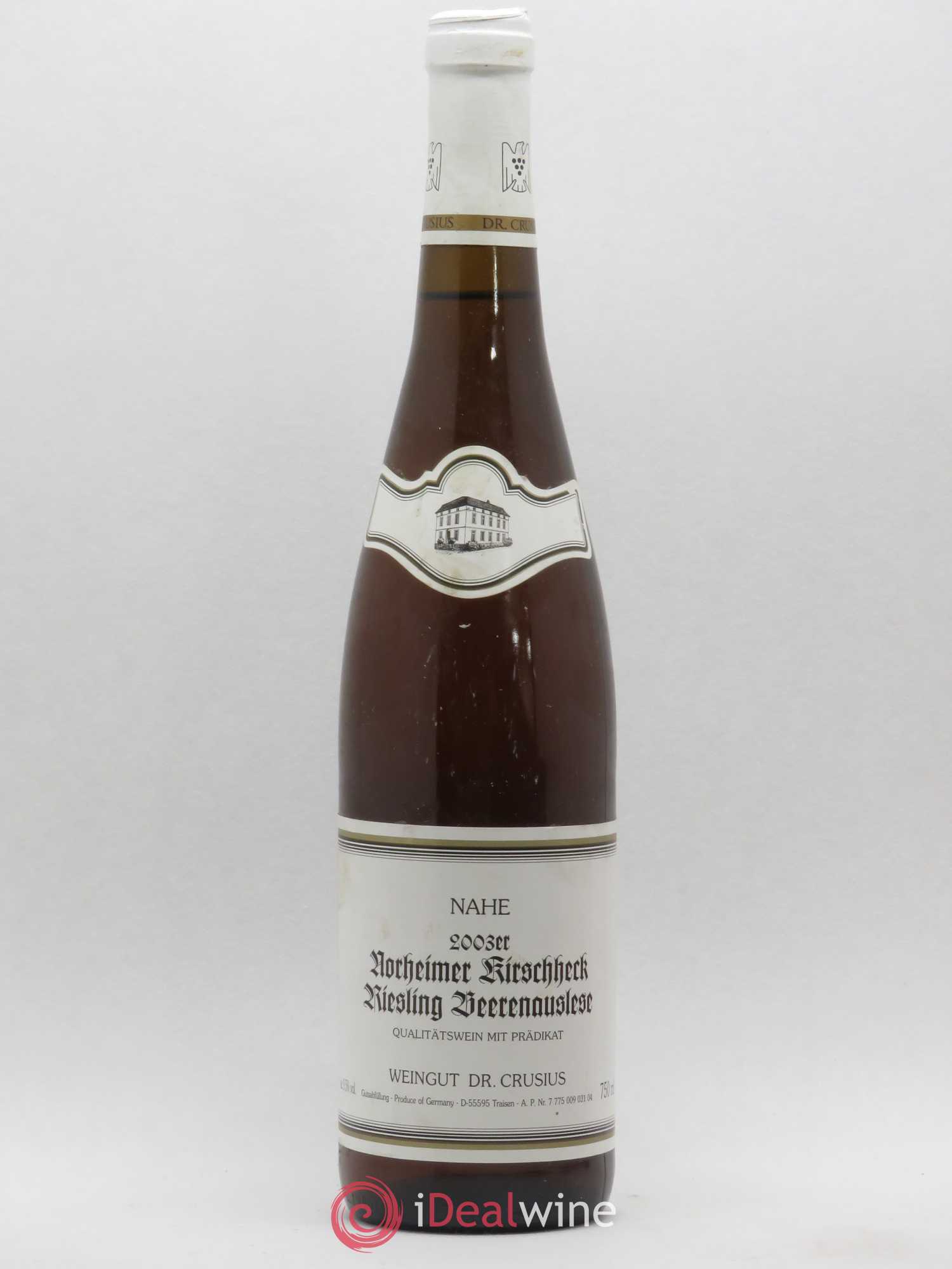 Allemagne Rheingau Nahe Norheimer Kirschheck Riesling Beerenauslese Weingut Dr. Crusius 2003 - Posten von 1 Flasche - 0