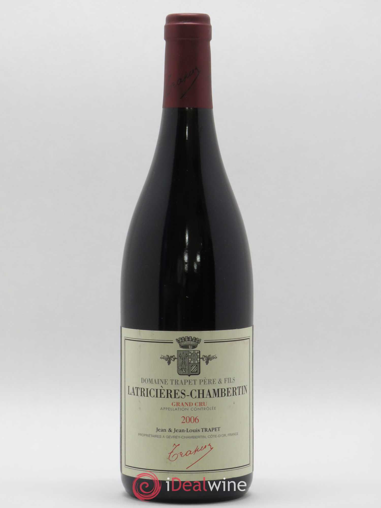 Latricières-Chambertin Grand Cru Domaine Trapet 2006 - Lot de 1 bouteille - 0