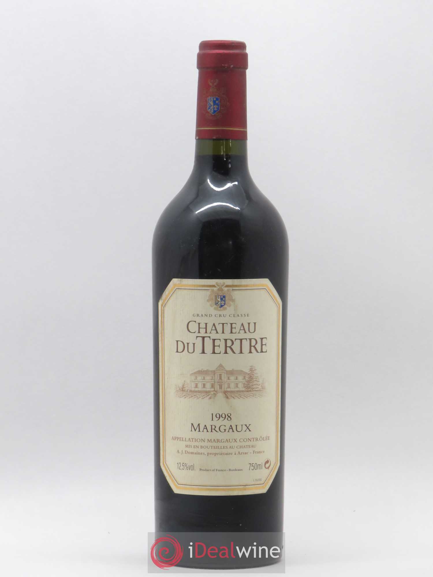 Château du Tertre 5ème Grand Cru Classé 1998 - Lot de 1 bouteille - 0