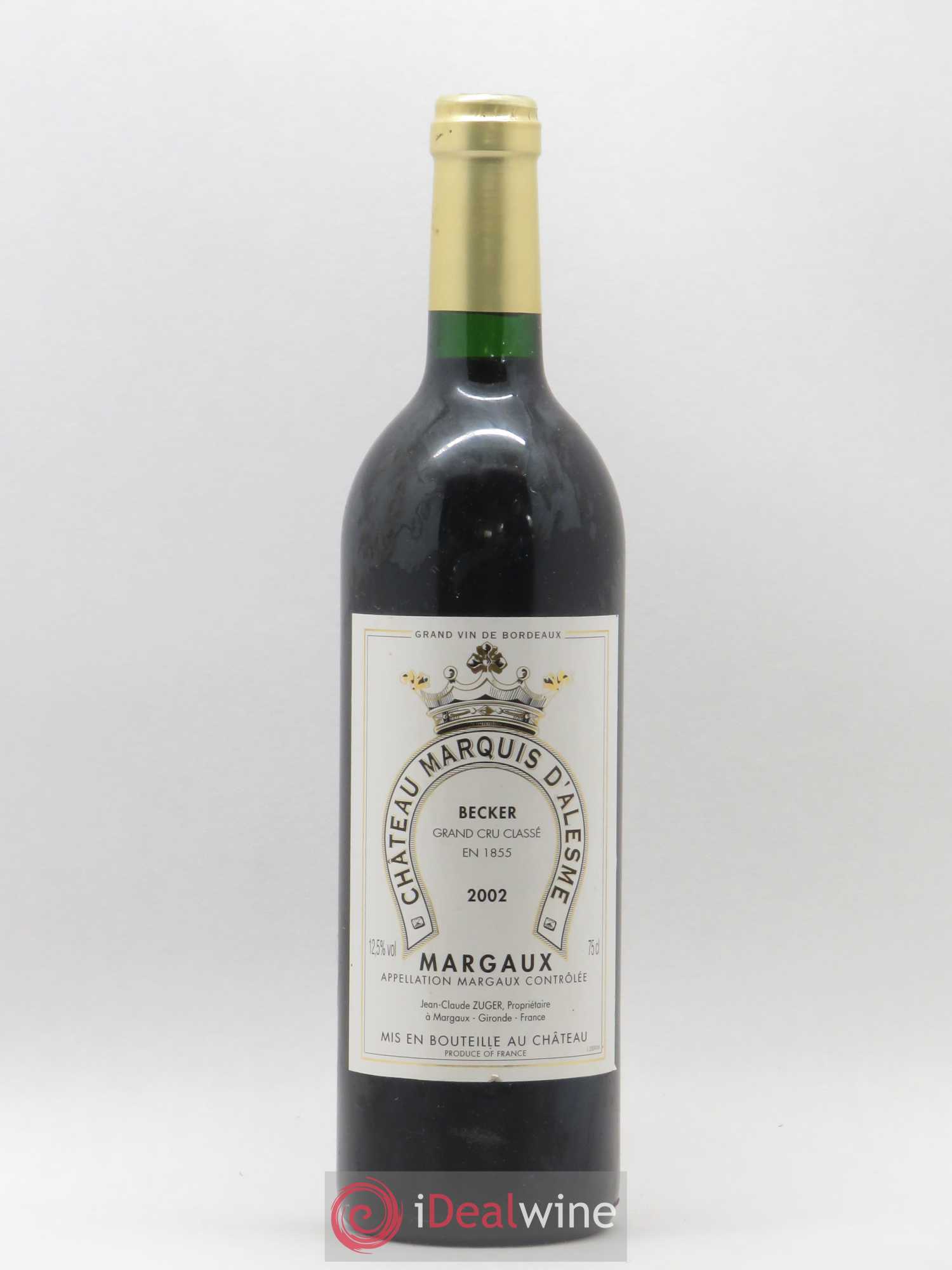 Château Marquis d'Alesme 2002 - Lot de 1 bouteille - 0