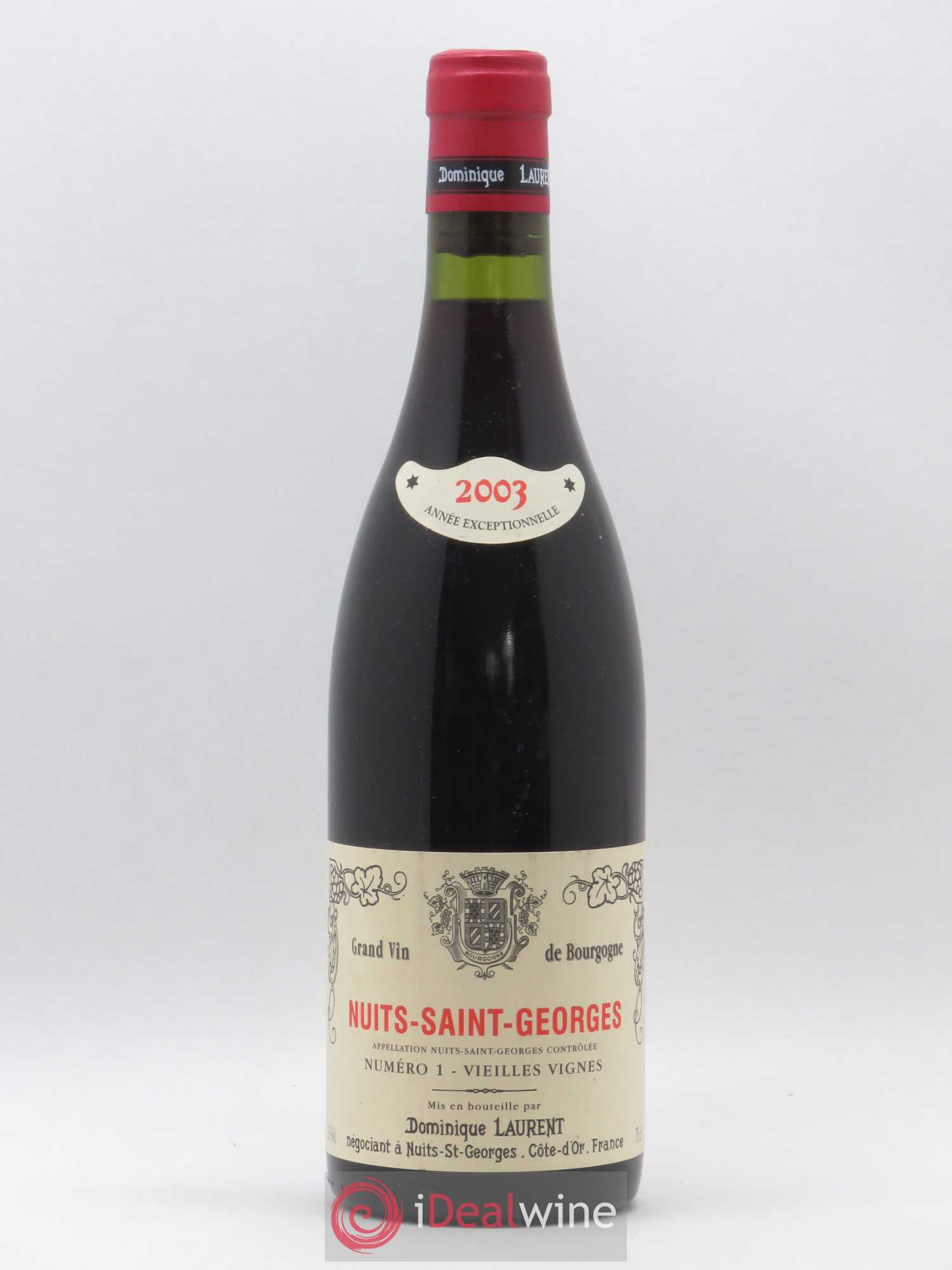 Nuits-Saint-Georges Numéro 1 Vieilles Vignes Dominique Laurent 2003 - Posten von 1 Flasche - 0