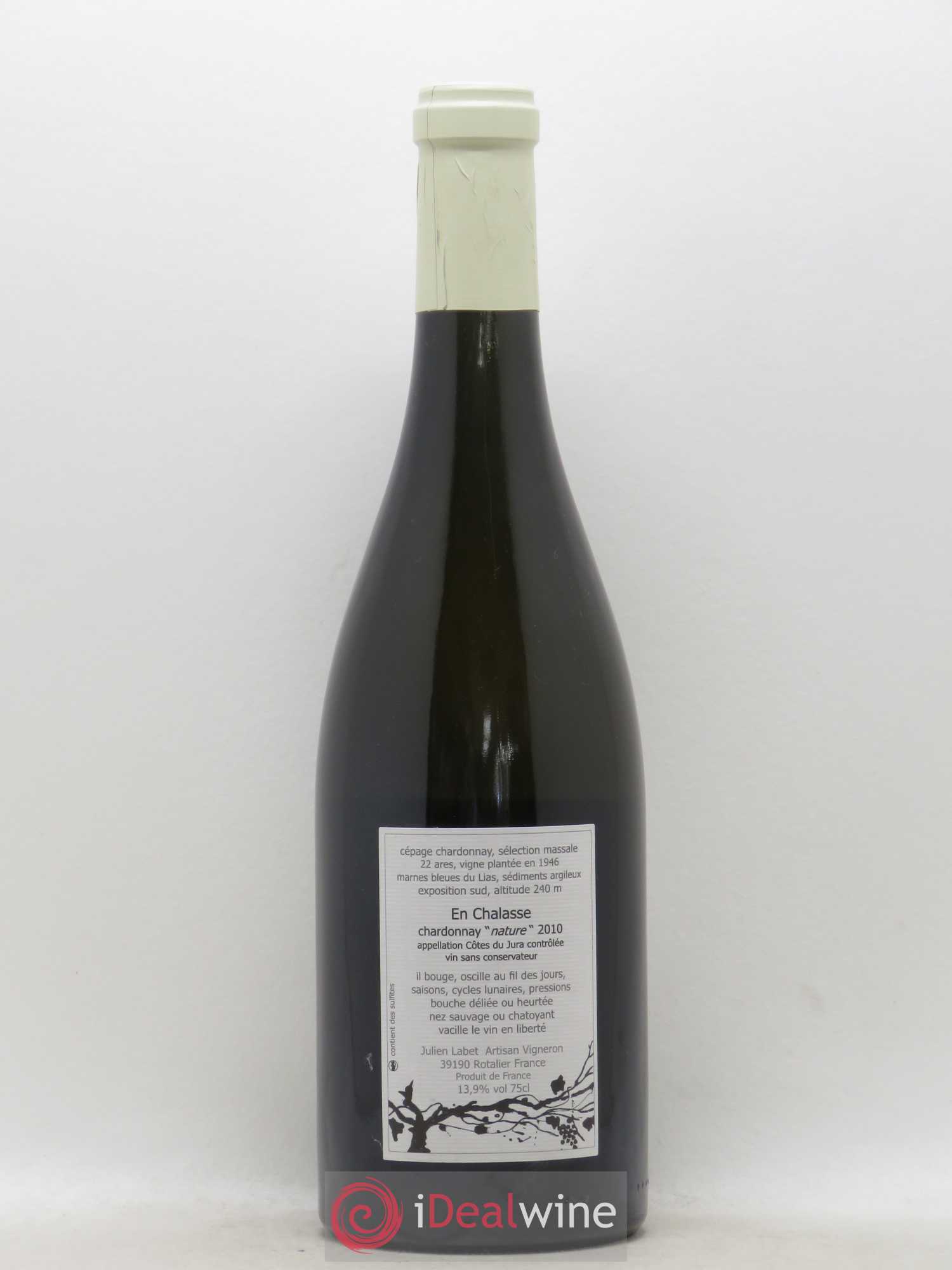 Côtes du Jura Chardonnay En Chalasse Romain - Julien - Charline Labet 2010 - Lot de 1 bouteille - 1