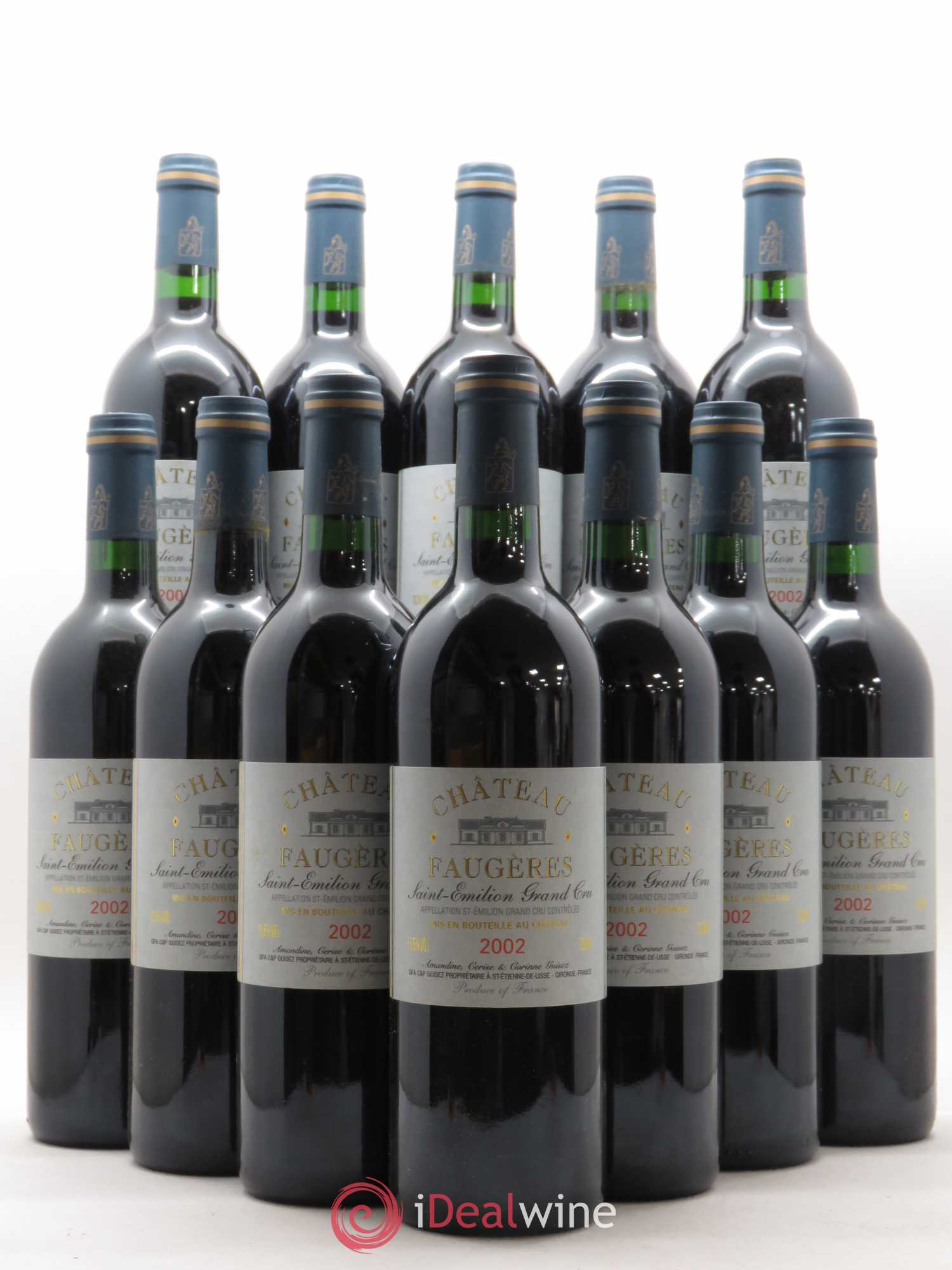 Château Faugères Grand Cru Classé 2002 - Lot de 12 bouteilles - 0