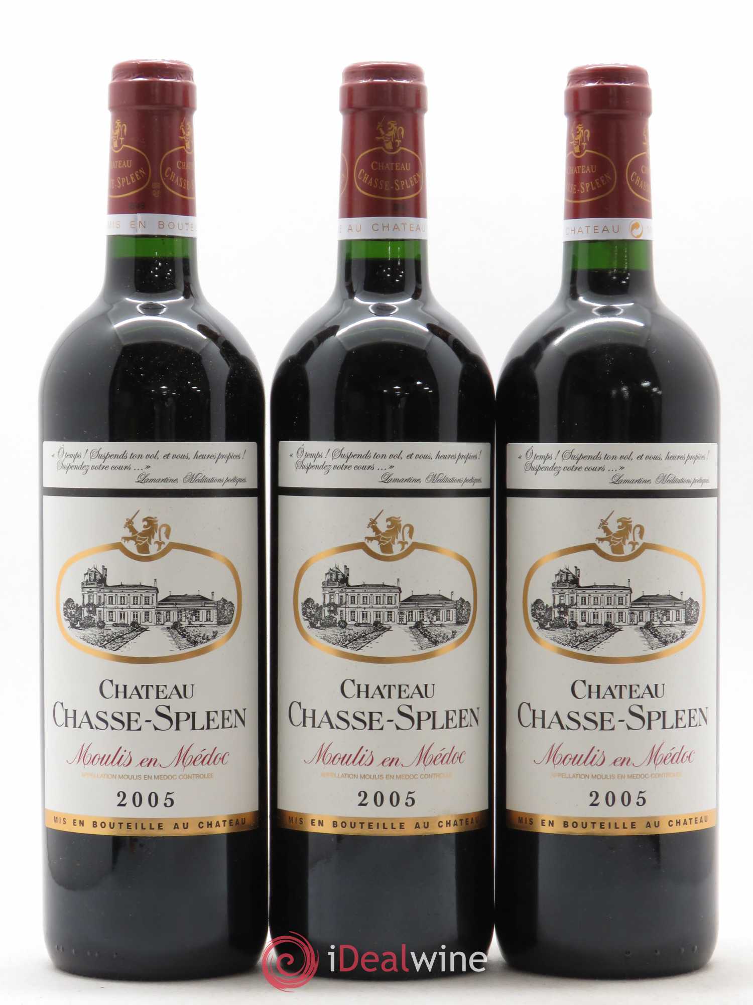 Château Chasse Spleen 2005 - Lot de 3 bouteilles - 0