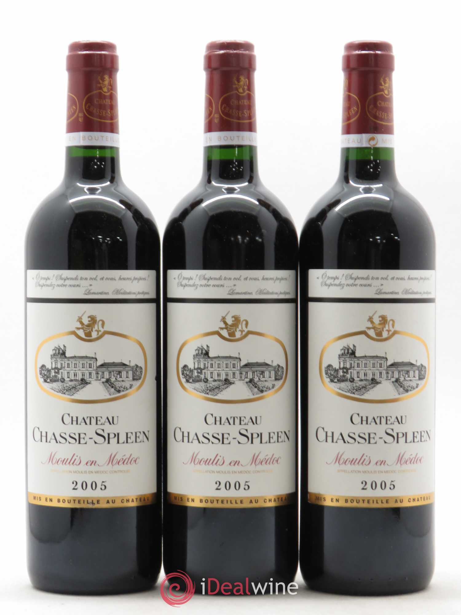 Château Chasse Spleen 2005 - Lot de 3 bouteilles - 0