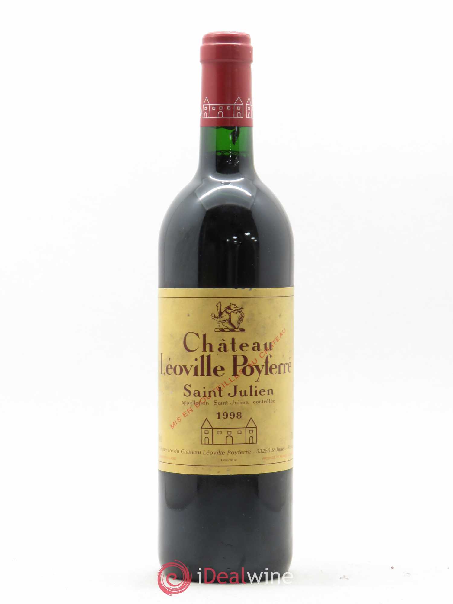 Château Léoville Poyferré 2ème Grand Cru Classé 1998 - Lot de 1 bouteille - 0
