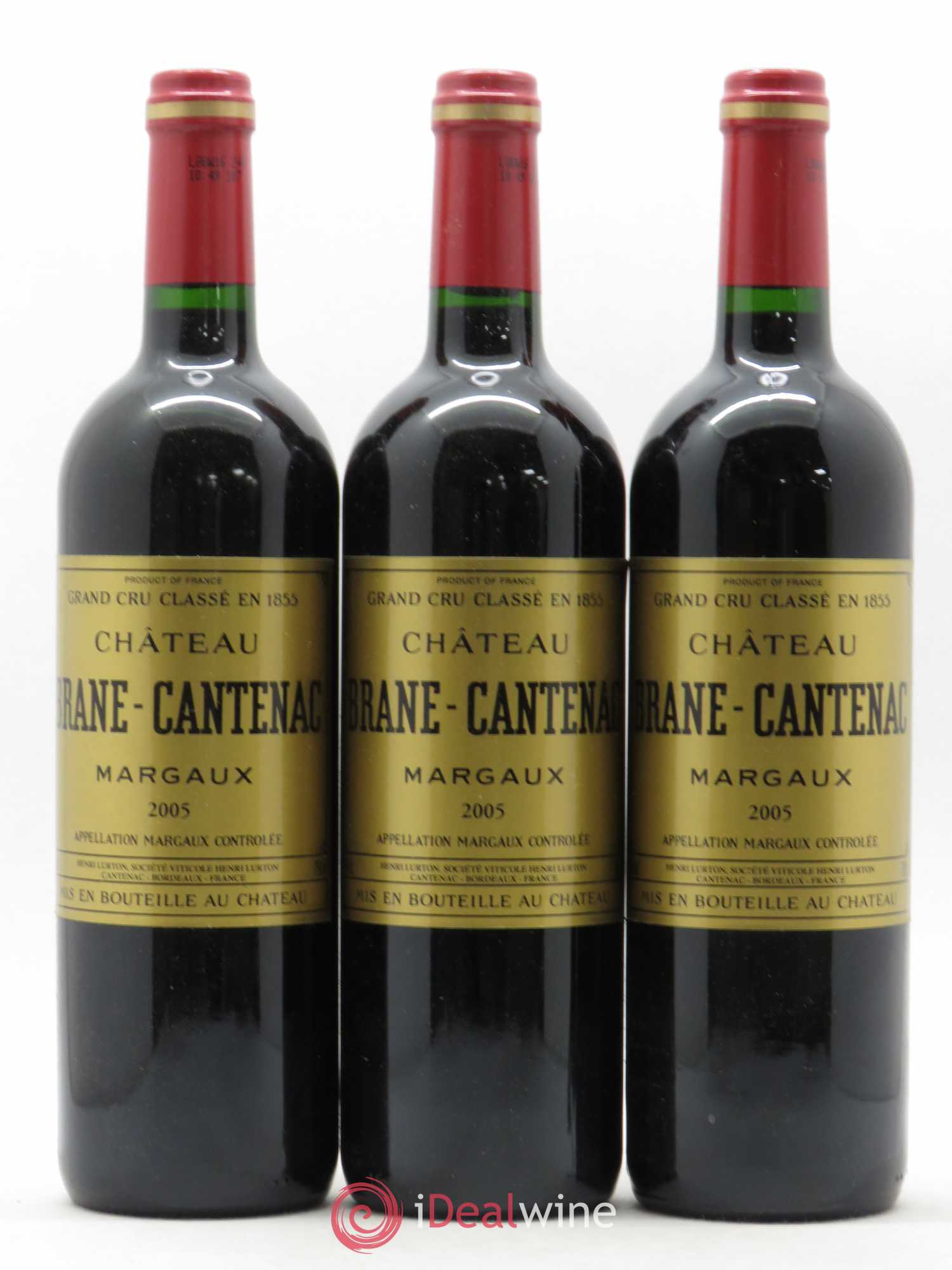 Château Brane Cantenac 2ème Grand Cru Classé 2005 - Lot de 3 bouteilles - 0