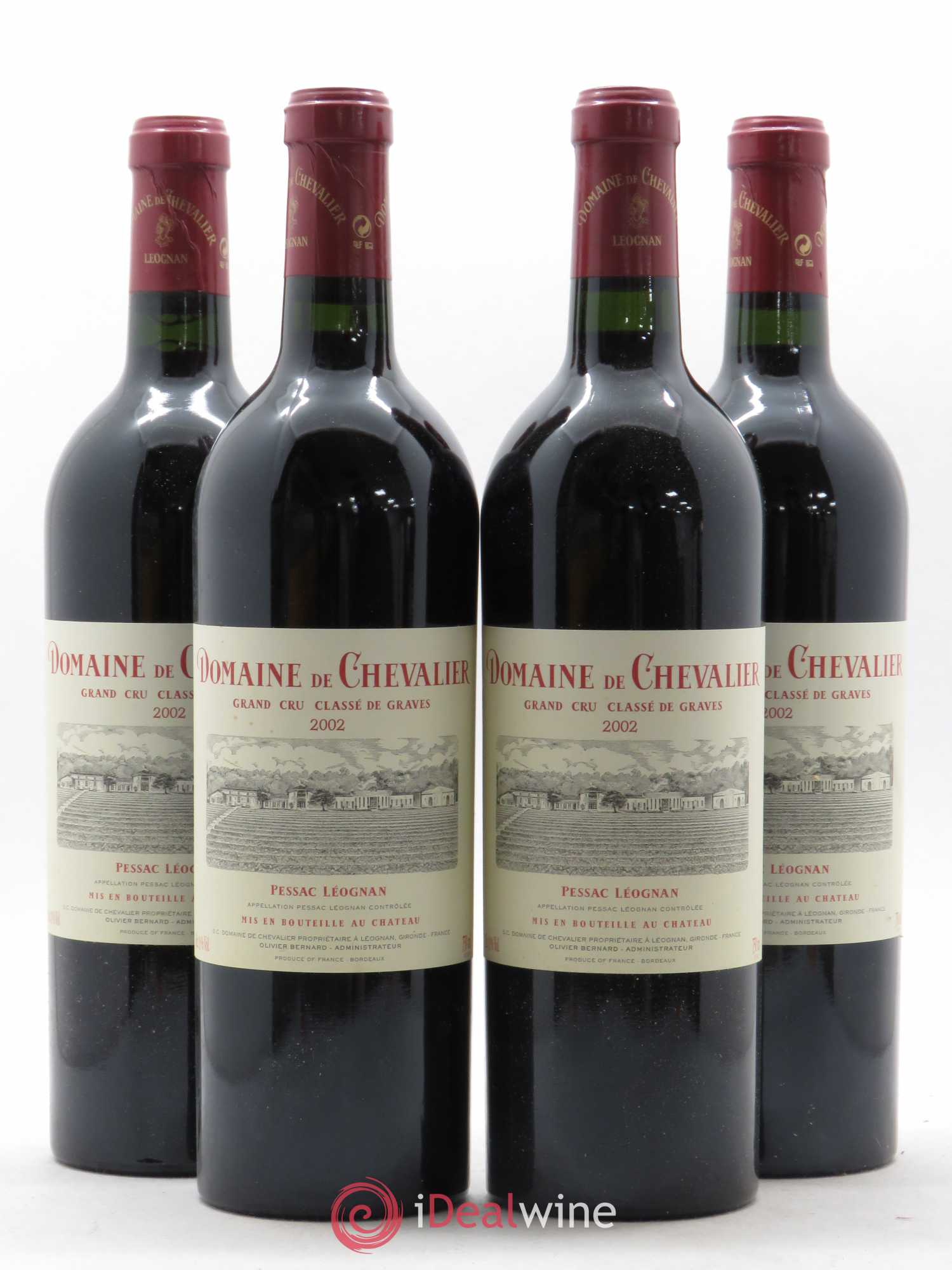 Domaine de Chevalier Cru Classé de Graves 2002 - Lot de 4 bouteilles - 0