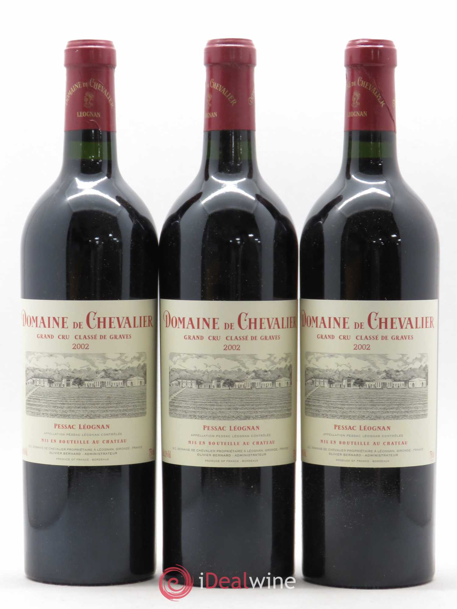 Domaine de Chevalier Cru Classé de Graves 2002 - Lot de 3 bouteilles - 0