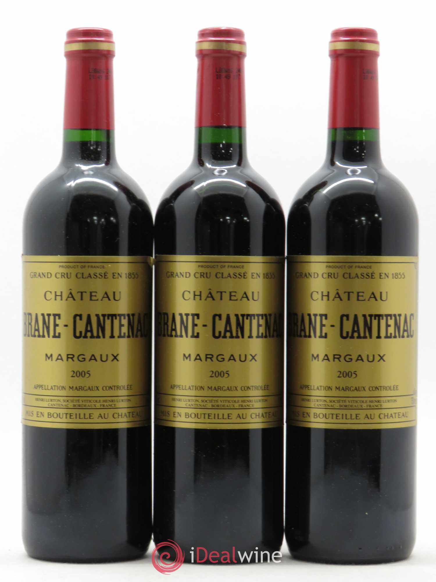 Château Brane Cantenac 2ème Grand Cru Classé 2005 - Lot de 3 bouteilles - 0