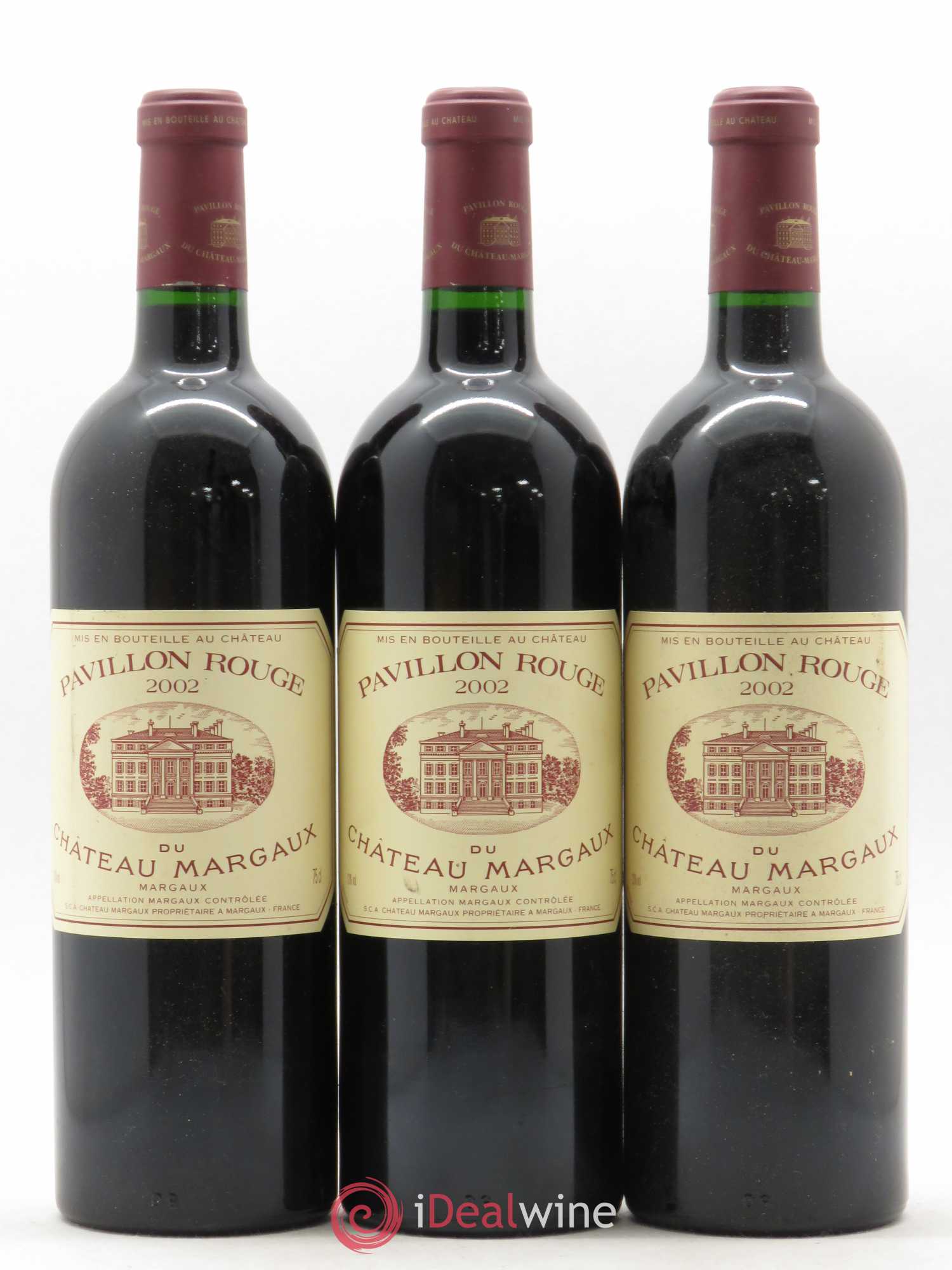 Pavillon Rouge du Château Margaux Second Vin 2002 - Lot de 3 bouteilles - 0