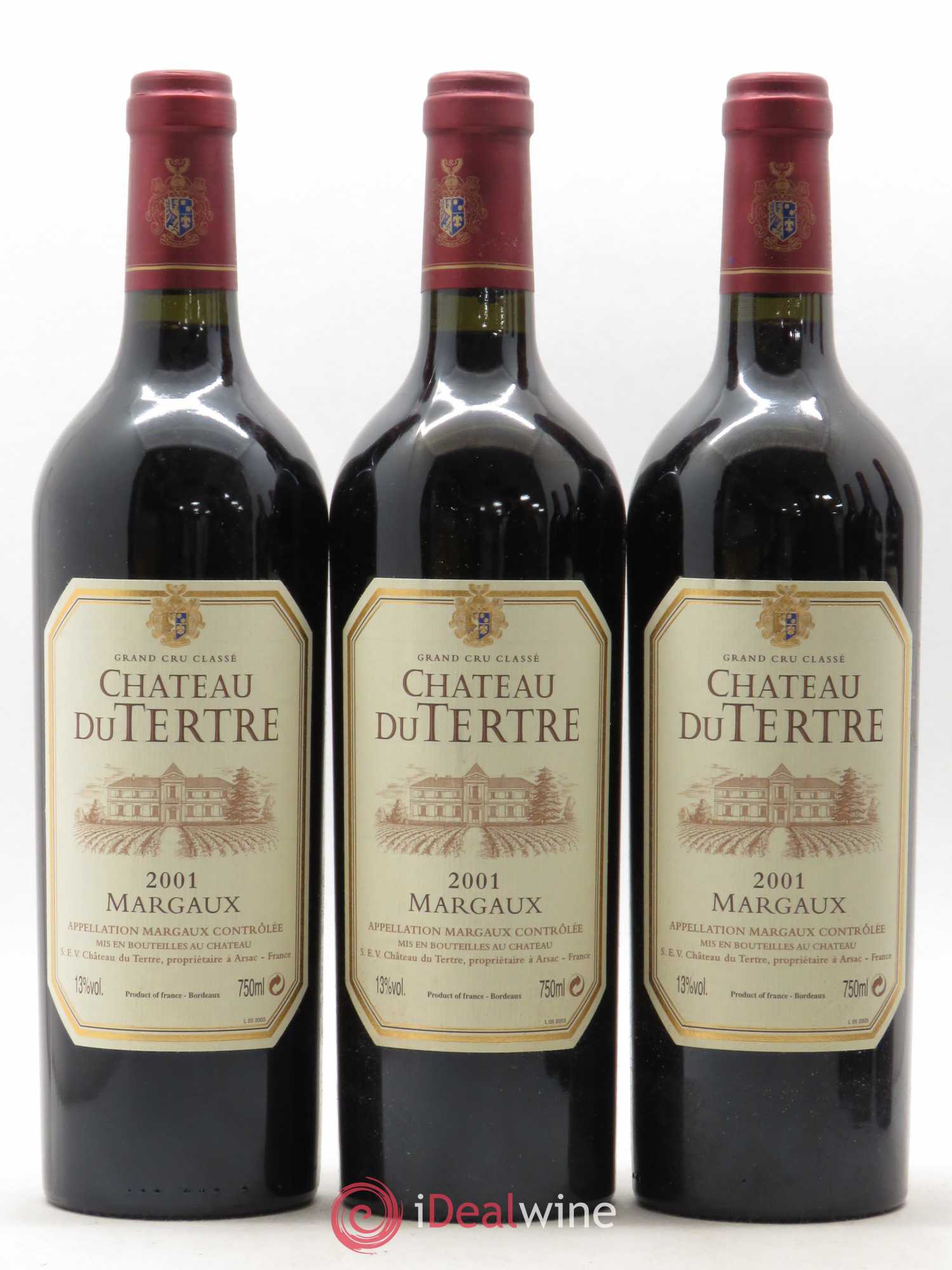 Château du Tertre 5ème Grand Cru Classé 2001 - Lot de 6 bouteilles - 1