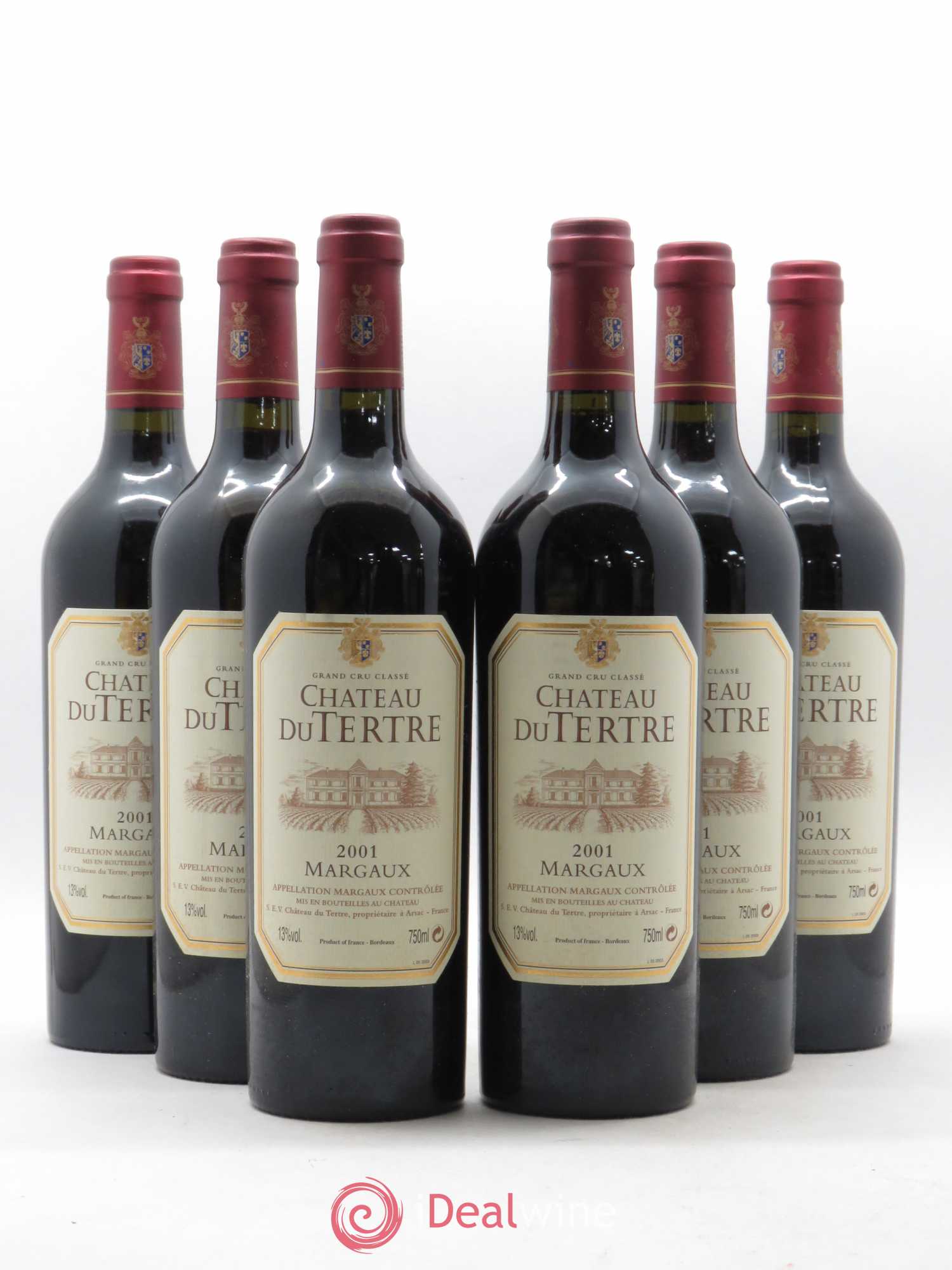 Château du Tertre 5ème Grand Cru Classé 2001 - Lot de 6 bouteilles - 0