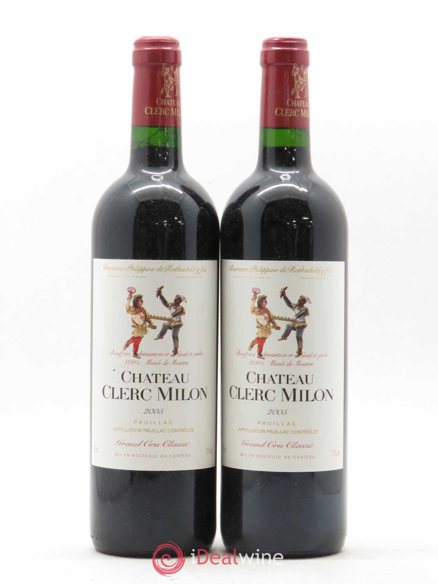 Château Clerc Milon 5ème Grand Cru Classé 2005 - Lot de 2 bouteilles - 0