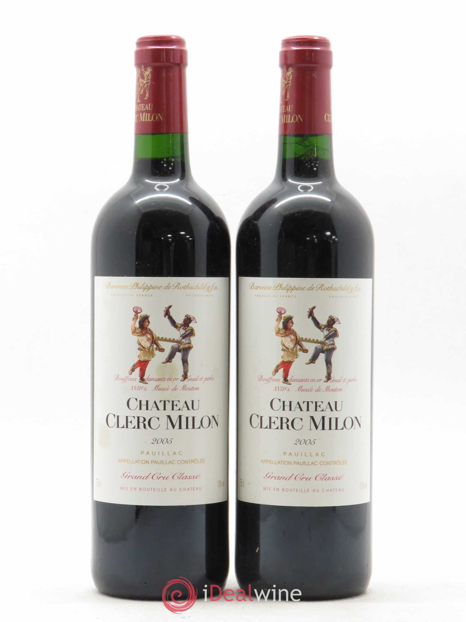 Château Clerc Milon 5ème Grand Cru Classé 2005 - Lot de 2 bouteilles - 0