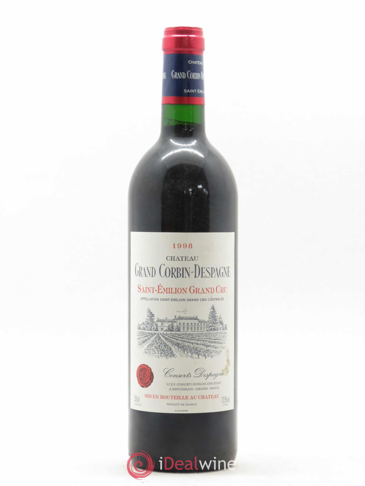 Château Grand Corbin Despagne Grand Cru Classé 1998 - Lot de 1 bouteille - 0