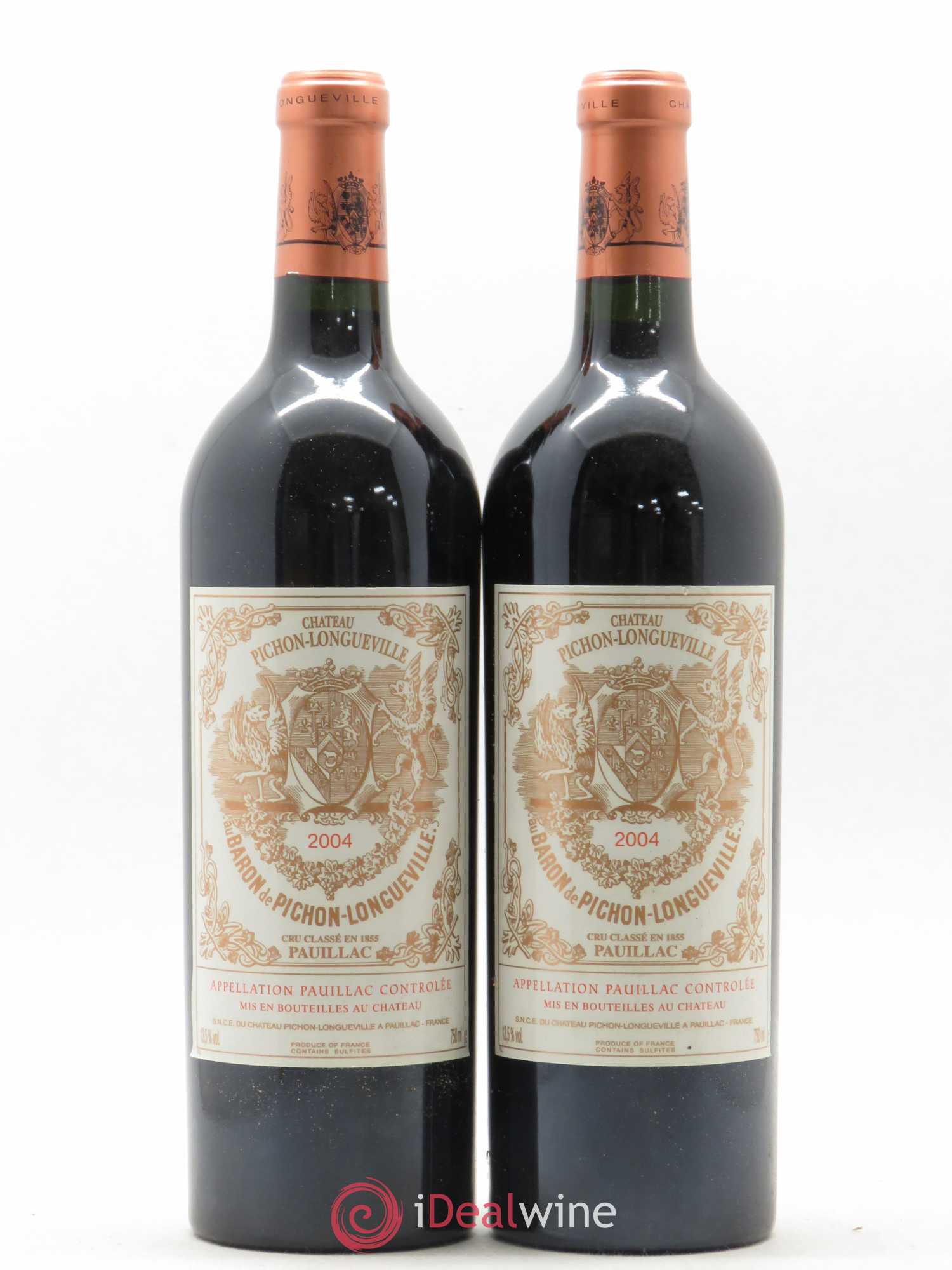 Pichon Longueville Baron 2ème Grand Cru Classé 2004 - Lot de 2 bouteilles - 0