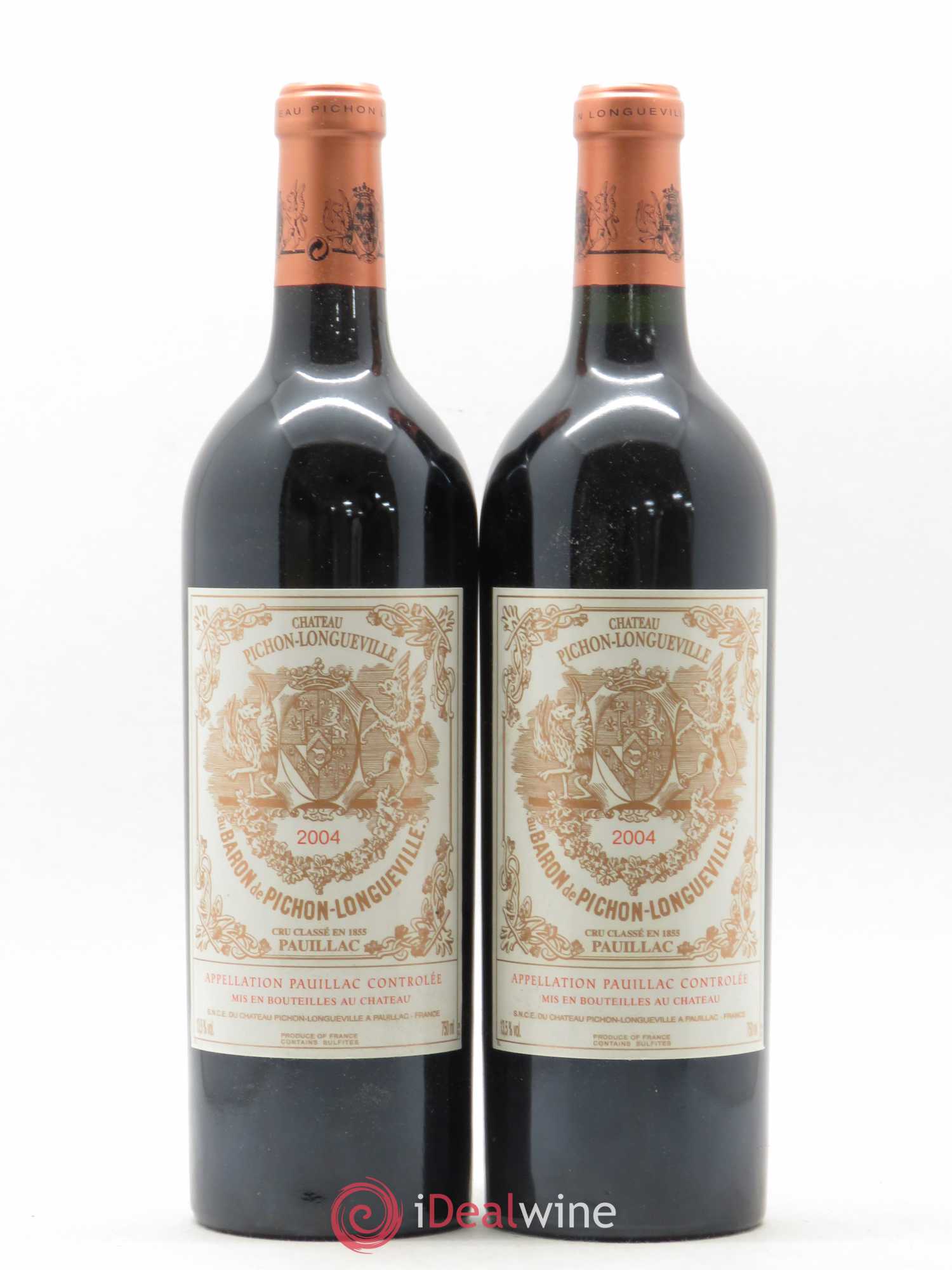 Pichon Longueville Baron 2ème Grand Cru Classé 2004 - Lot de 2 bouteilles - 0