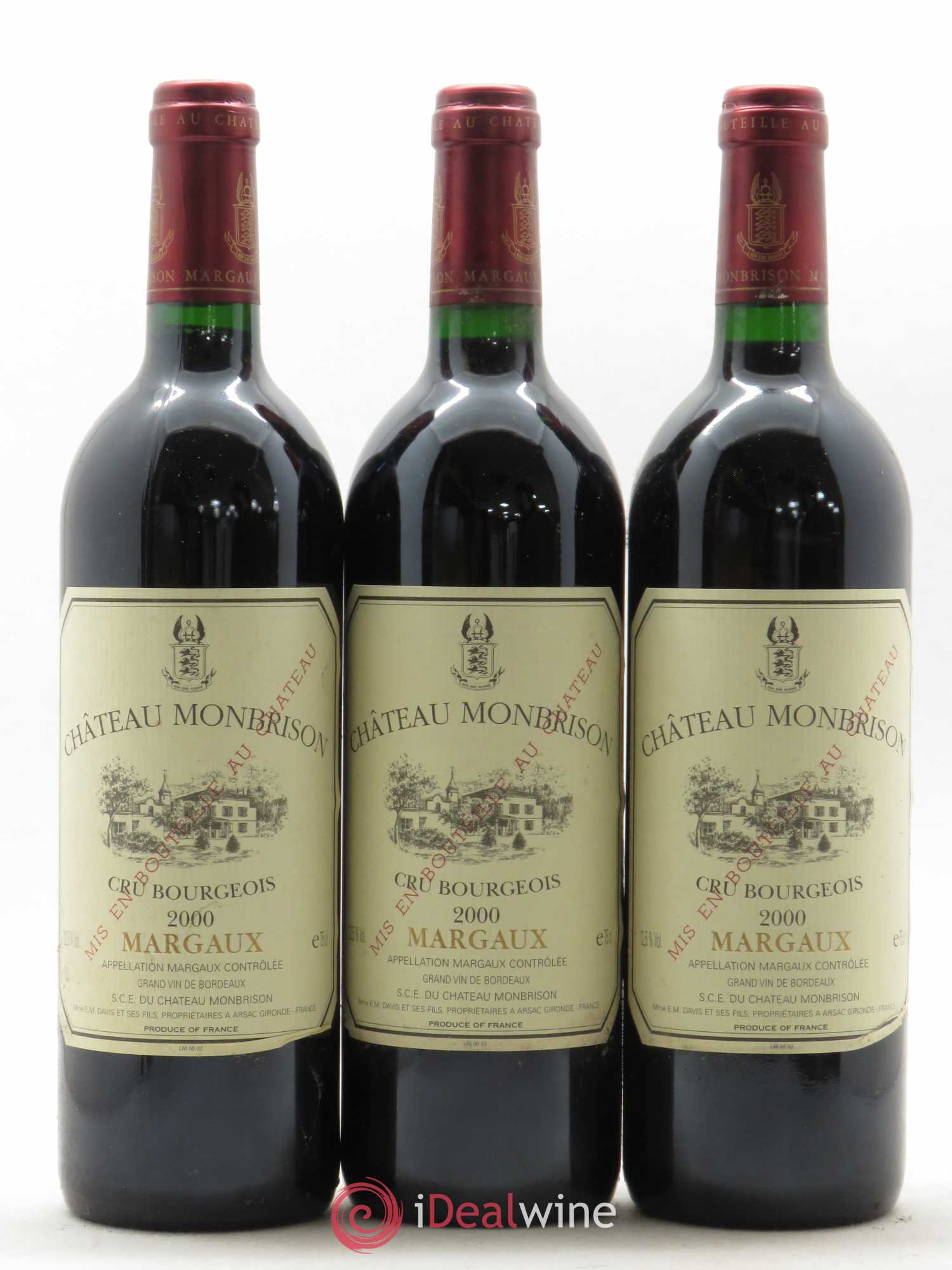 Château Monbrison 2000 - Posten von 3 Flaschen - 0