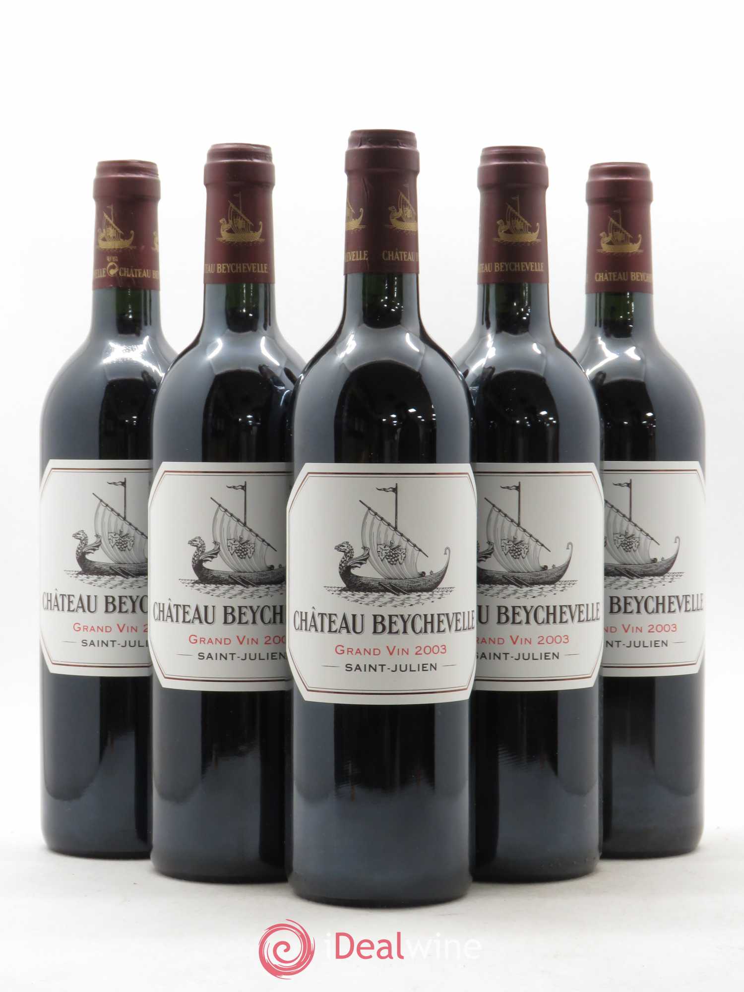 Château Beychevelle 4ème Grand Cru Classé 2003 - Lot de 5 bouteilles - 0