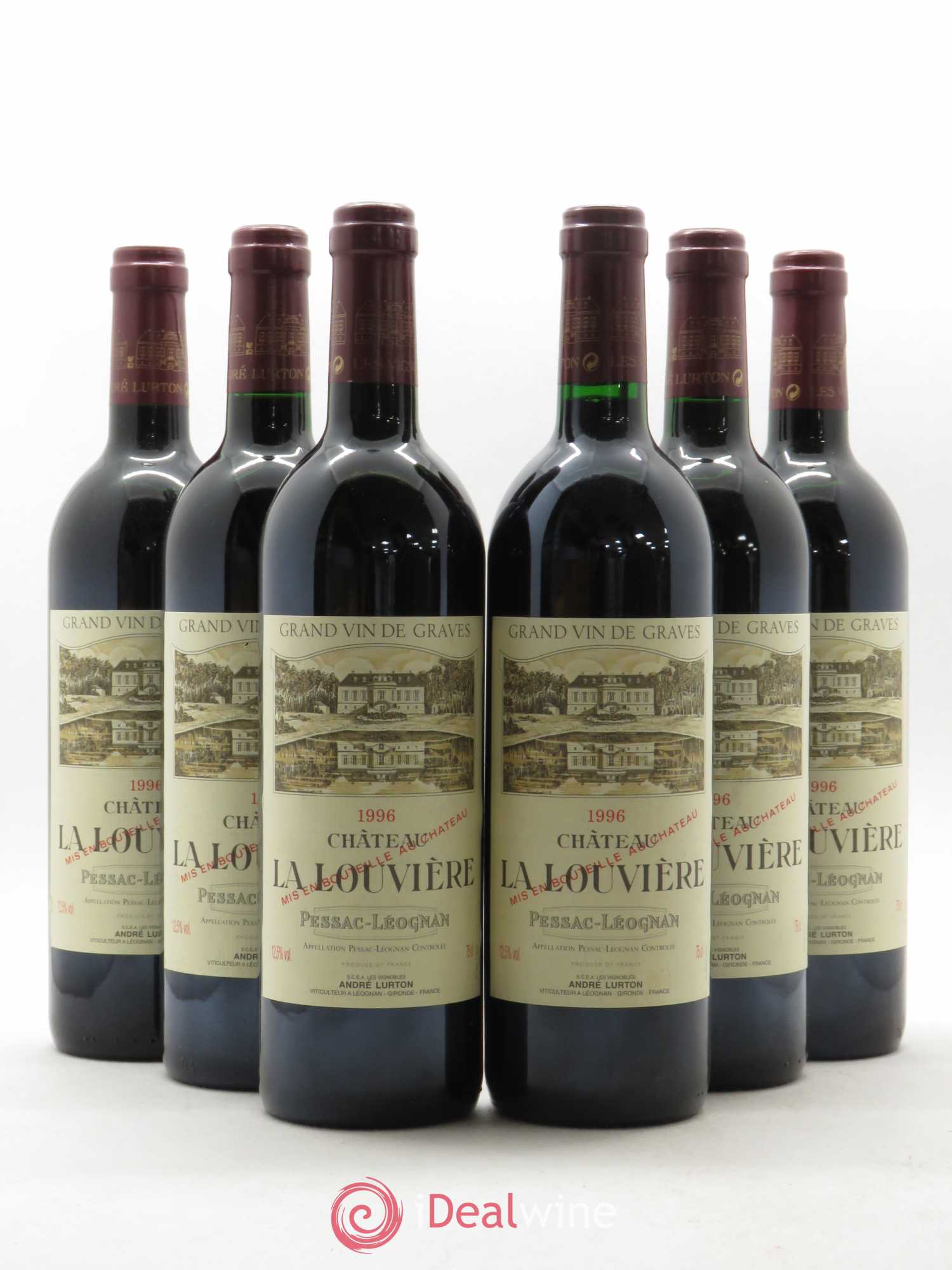 Château la Louvière 1996 - Lot de 6 bouteilles - 0