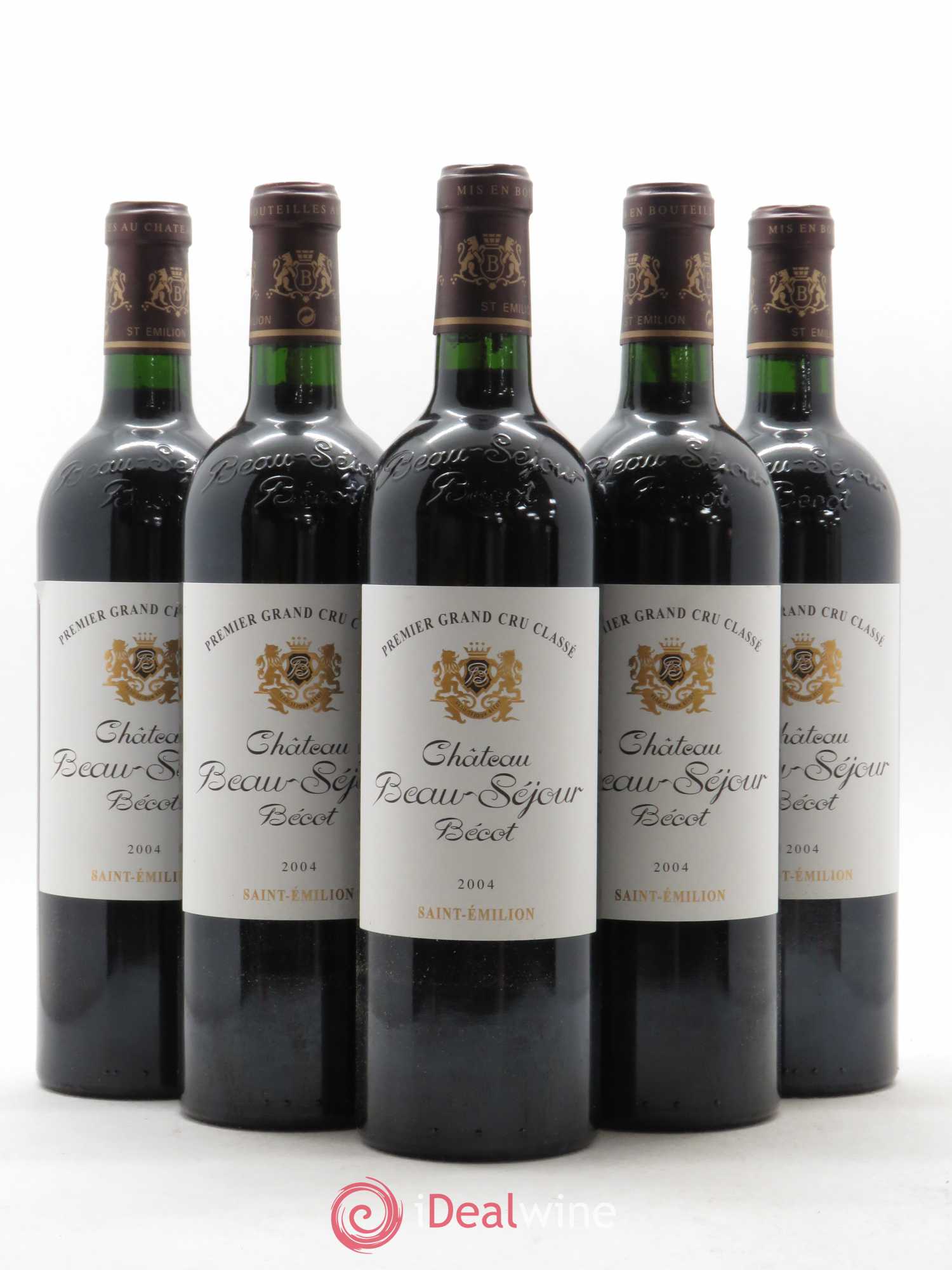 Château Beau-Séjour Bécot 1er Grand Cru Classé B 2004 - Lot de 5 bouteilles - 0