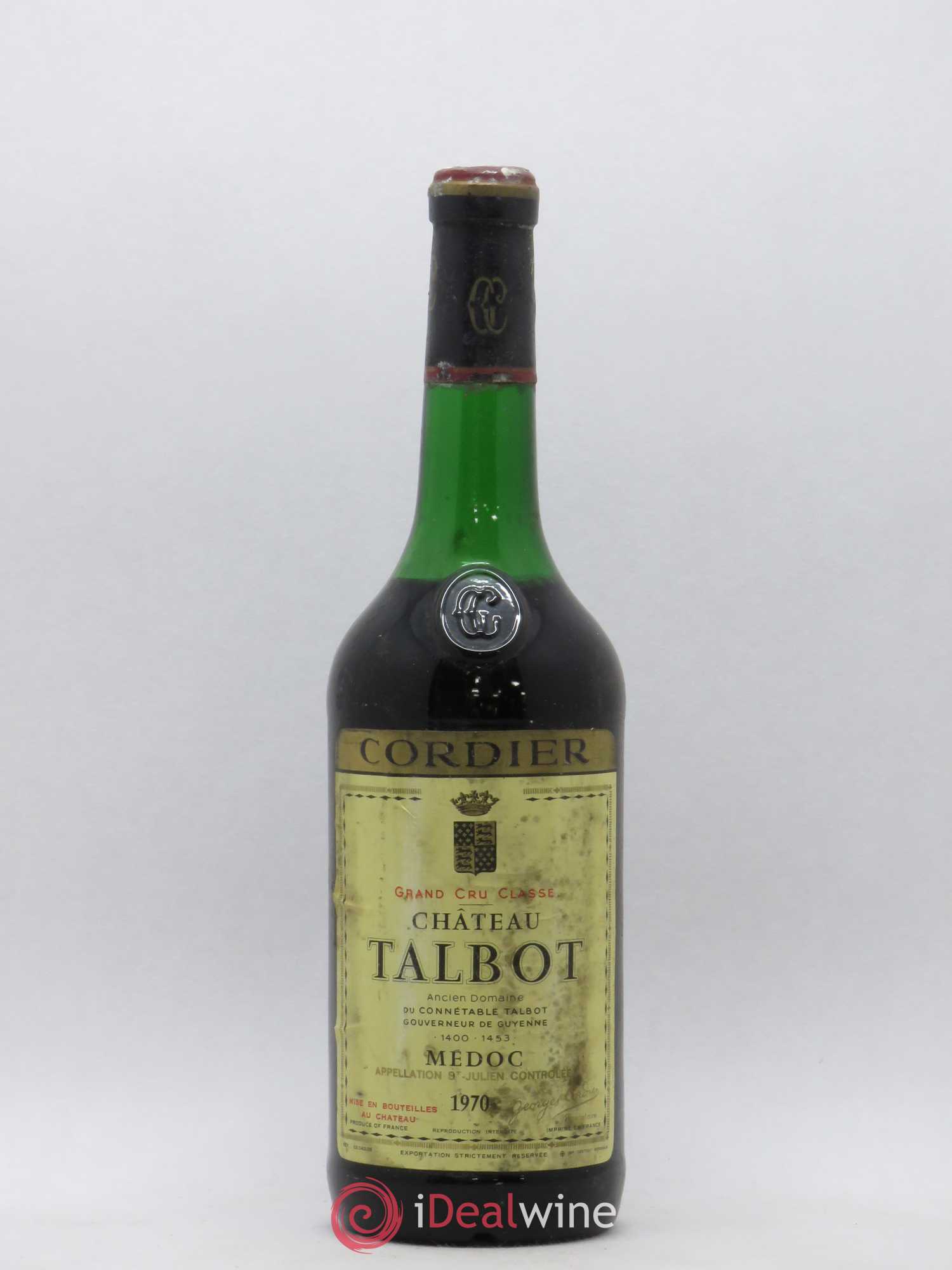 Château Talbot 4ème Grand Cru Classé 1970 - Lot de 1 bouteille - 0
