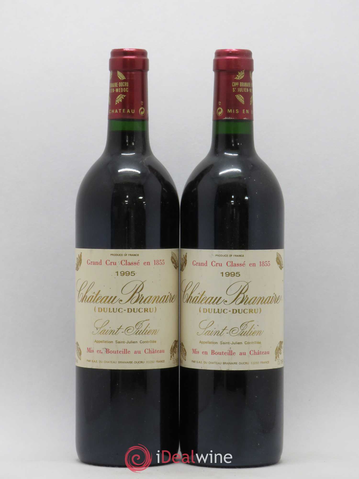 Château Branaire Ducru 4ème Grand Cru Classé 1995 - Lot de 2 bouteilles - 0