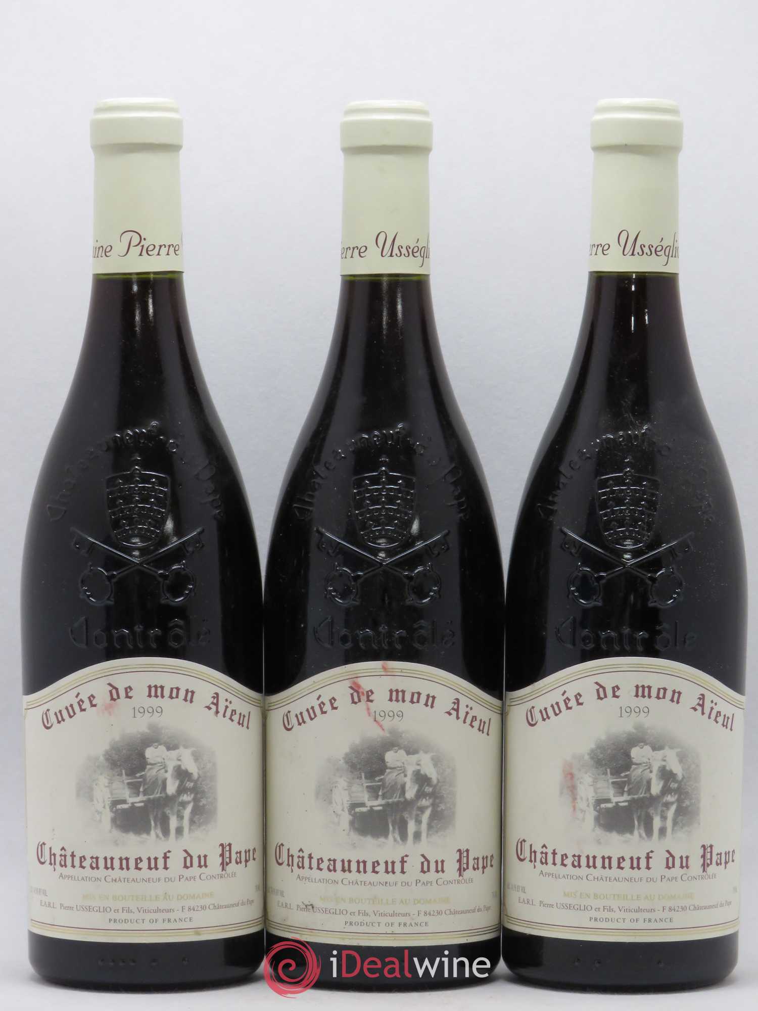 Châteauneuf-du-Pape Cuvée de mon Aïeul Pierre Usseglio & Fils 1999 - Lot de 3 bouteilles - 0
