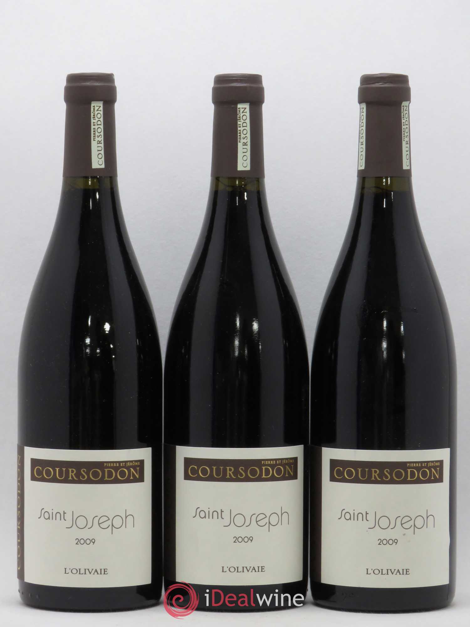 Saint-Joseph L'Olivaie Pierre et Jérôme Coursodon 2009 - Lot de 3 bouteilles - 0