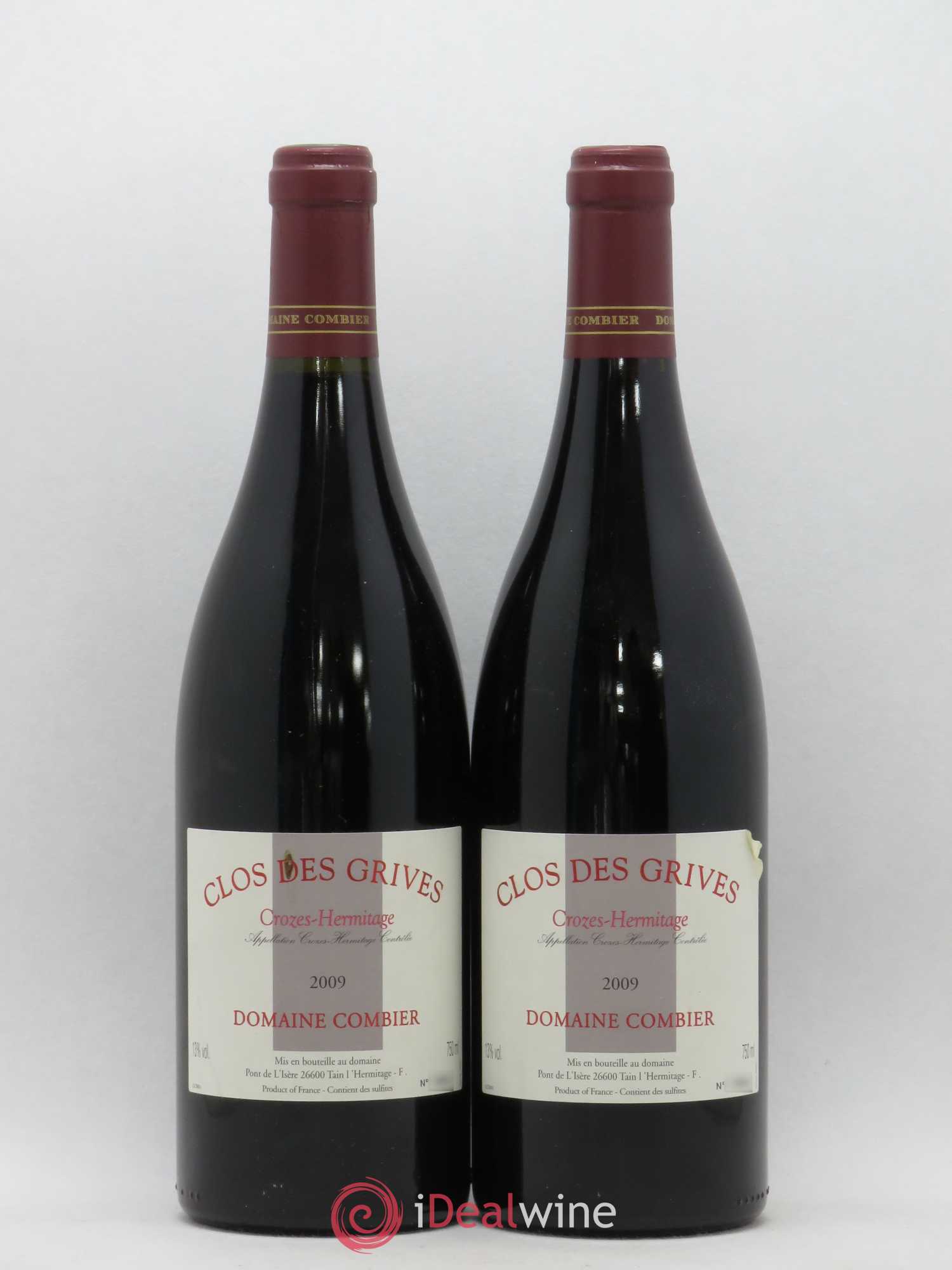 Crozes-Hermitage Clos des Grives Combier 2009 - Lot de 2 bouteilles - 0