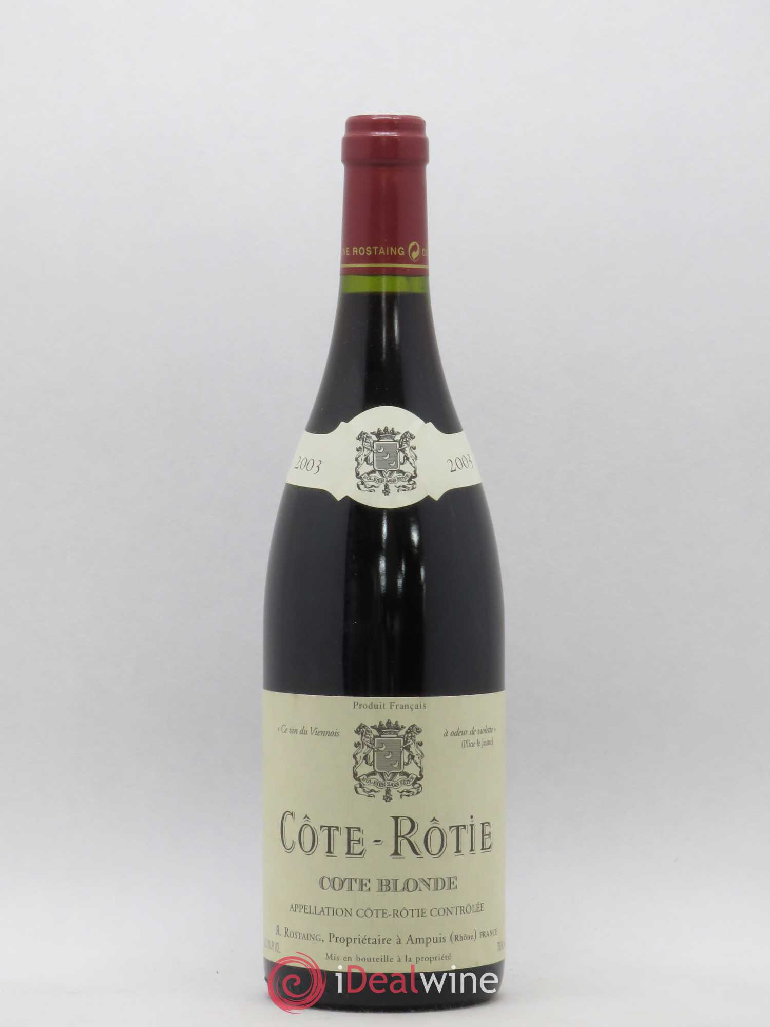 Côte-Rôtie Côte Blonde René Rostaing 2003 - Lot of 1 bottle - 0
