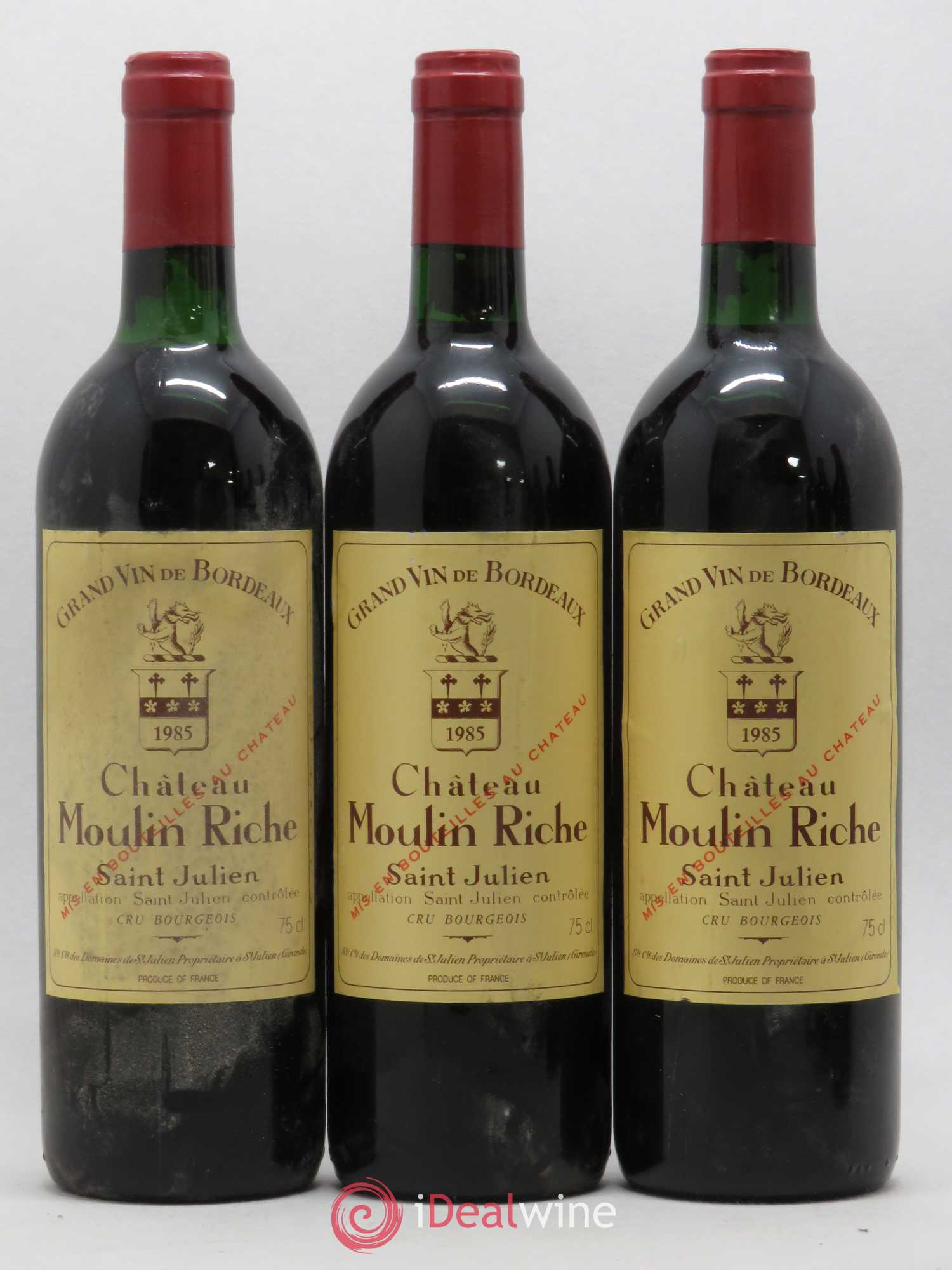Château Moulin Riche 1985 - Lot de 6 bouteilles - 1