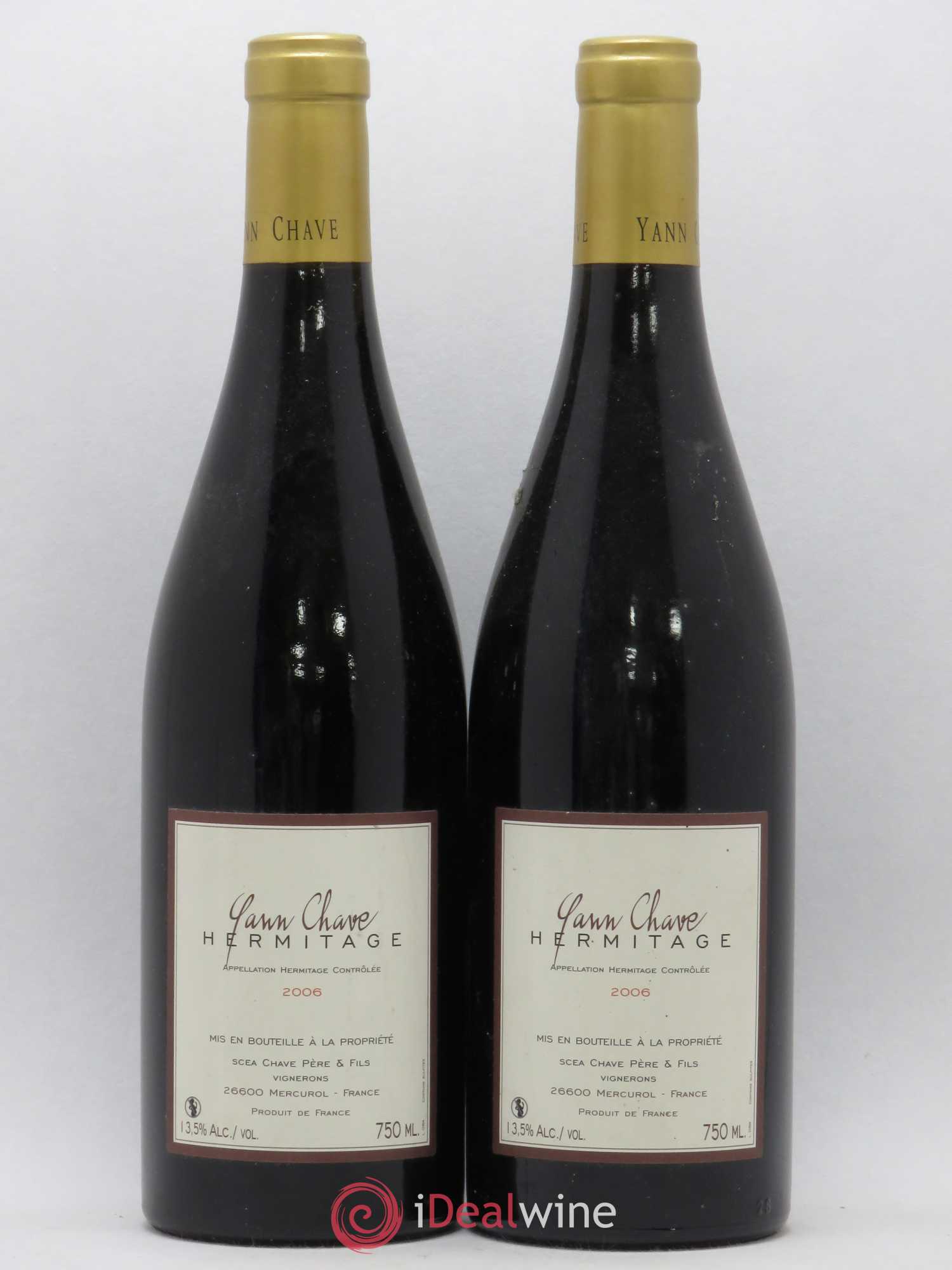 Hermitage Yann Chave 2006 - Lot de 2 bouteilles - 0