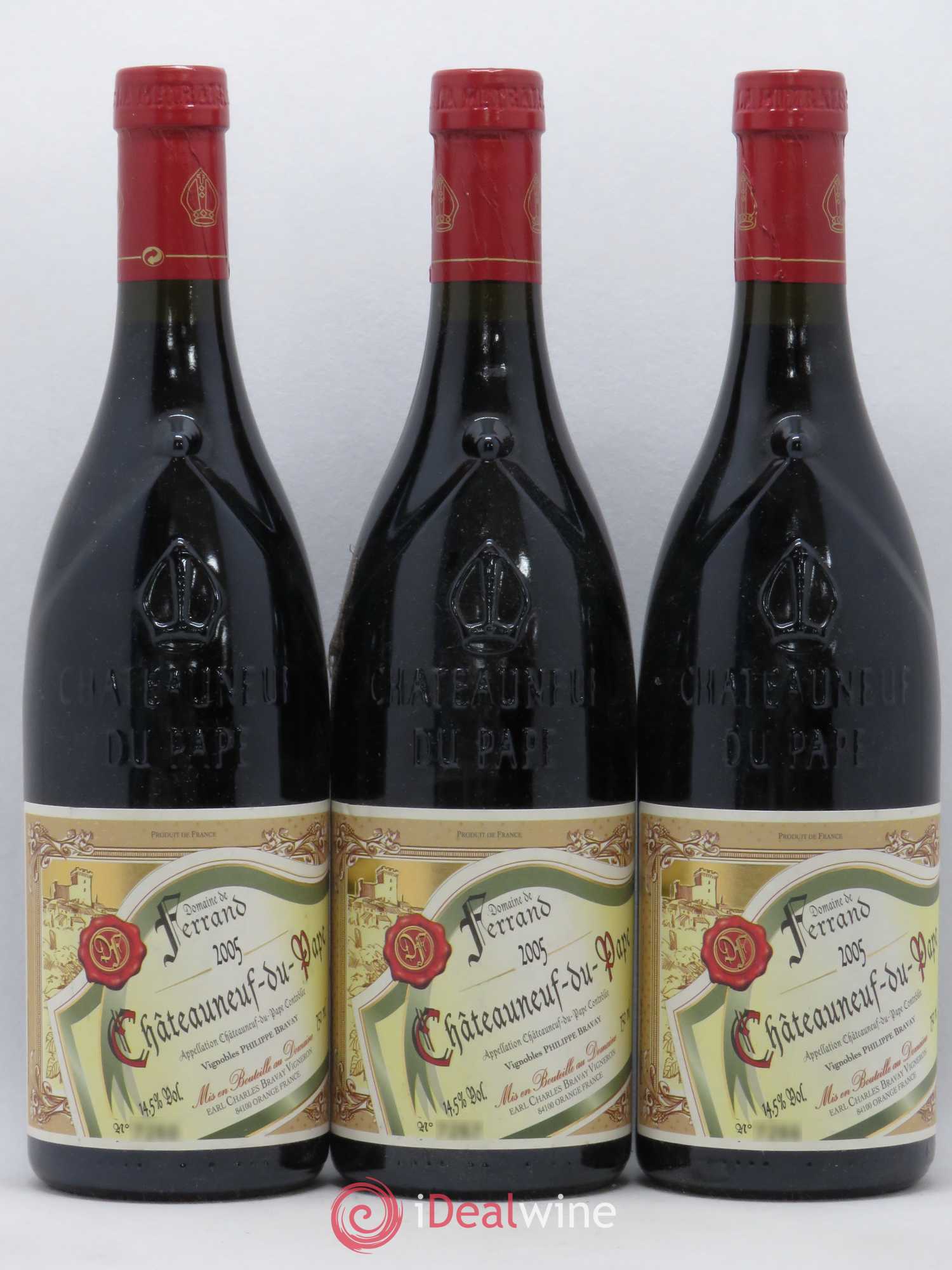 Châteauneuf-du-Pape Domaine de Ferrand 2005 - Lot de 3 bouteilles - 0