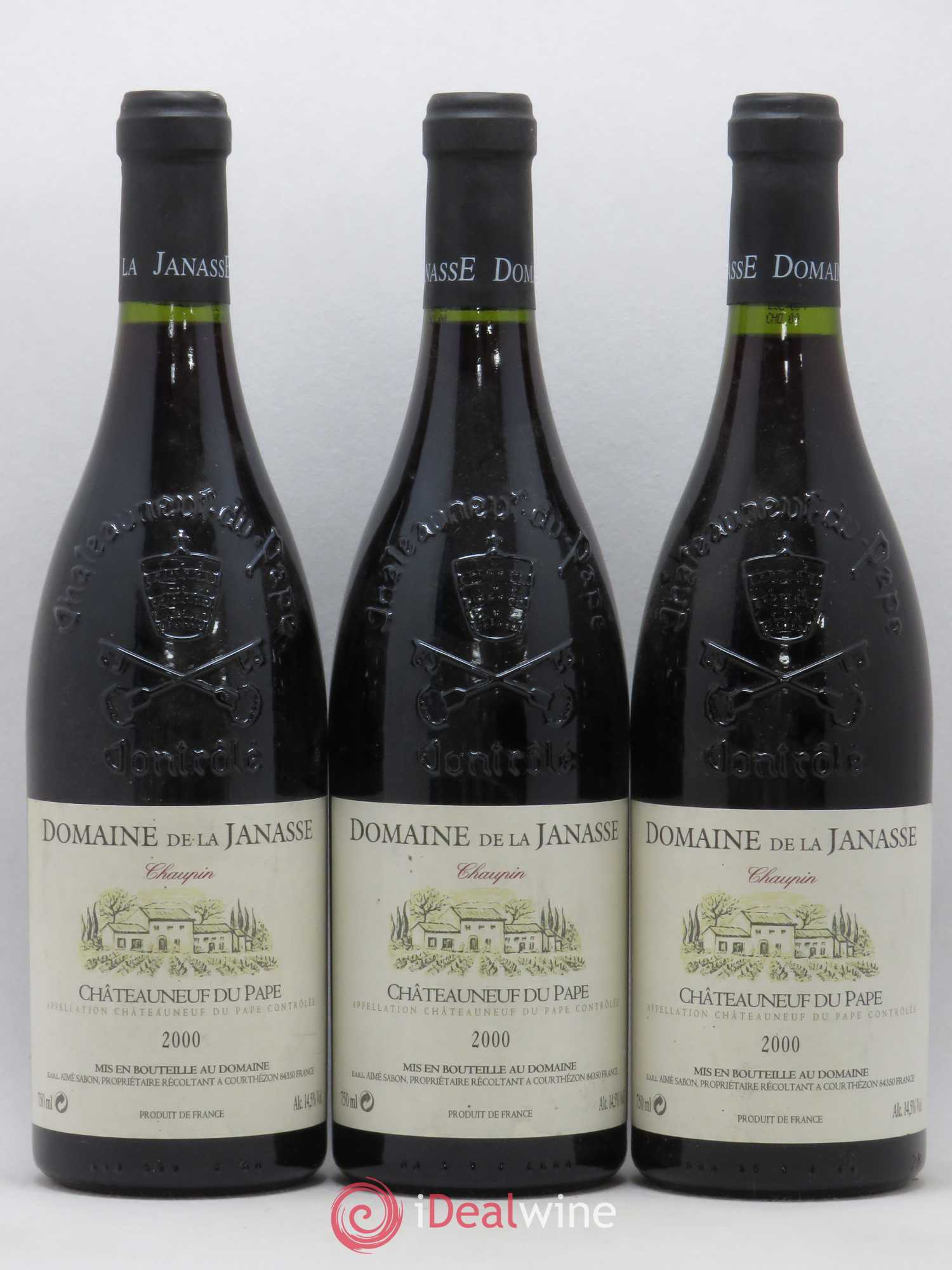 Châteauneuf-du-Pape Cuvée Chaupin La Janasse (Domaine de) 2000 - Lot de 3 bouteilles - 0