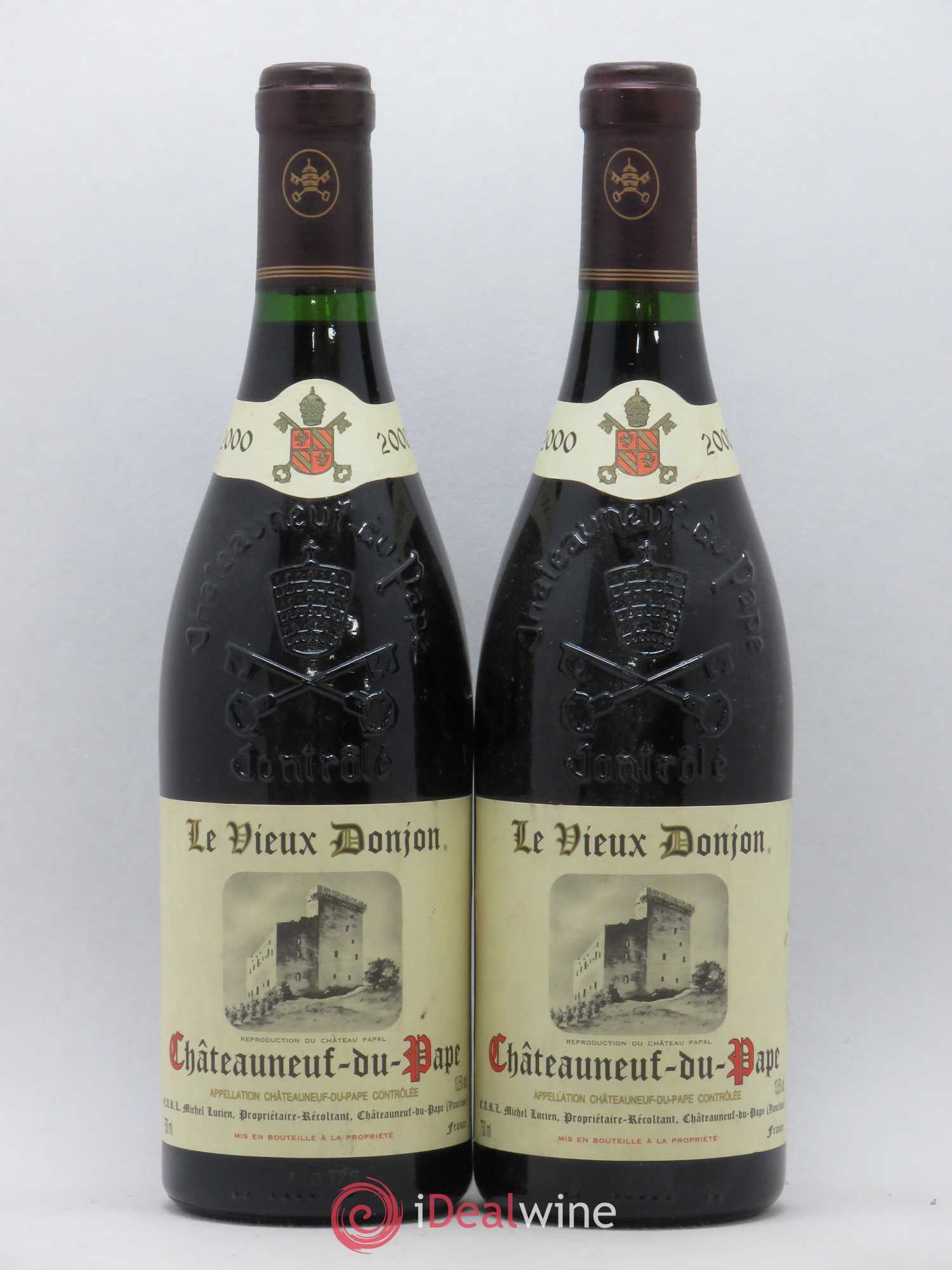 Châteauneuf-du-Pape Le Vieux Donjon Michel Lucien 2000 - Lot de 2 bouteilles - 0