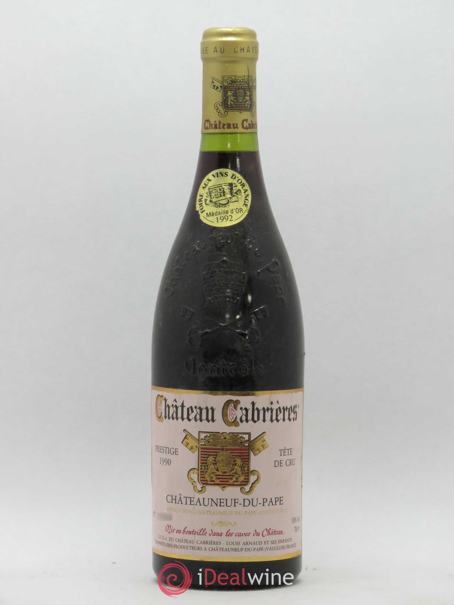 Châteauneuf-du-Pape Prestige Tete de Cru Cabrieres 1990 - Posten von 1 Flasche - 0